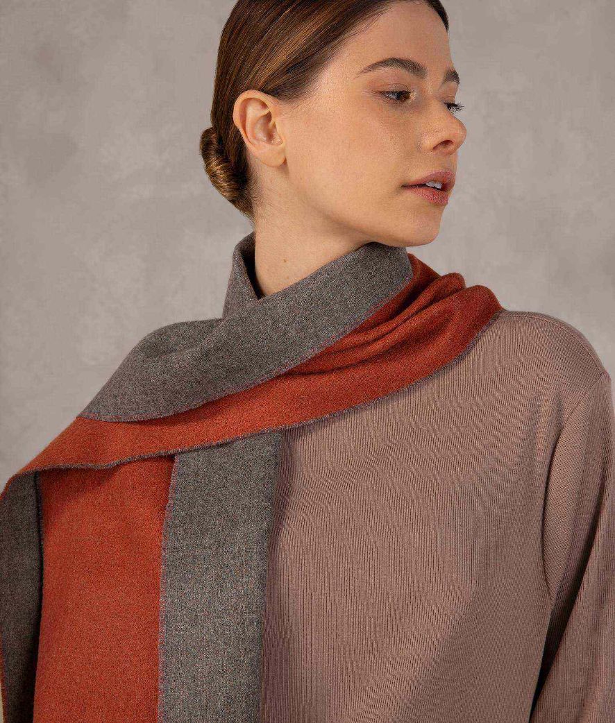 Double Face Scarf - Soft & Warm Reversible Winter Scarf for Women & Men - Perfect for Cold Weather, Outdoor Activities & Fashion Accessories