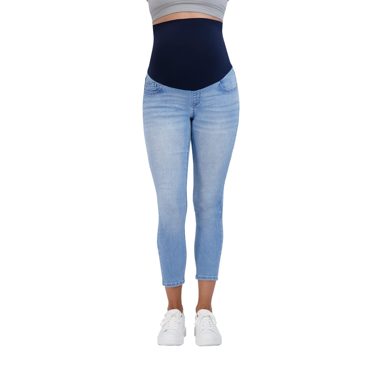 Savi Parker Women's Maternity Jeans Over The Belly - Stretchy Pregnancy Pants for All Seasons with 27