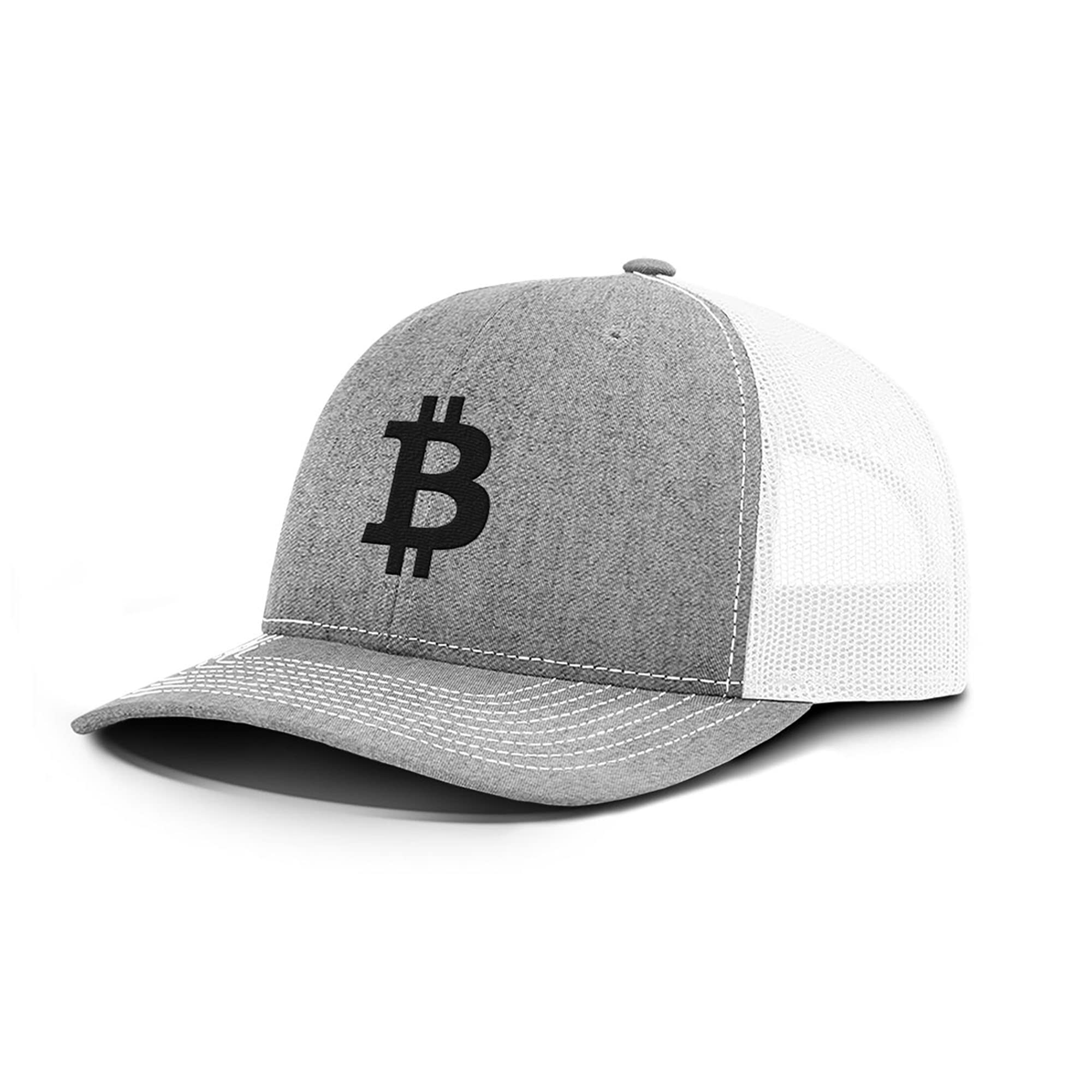 Bitcoin Logo Baseball Cap for Men - Adjustable Snapback Mesh Hat with Breathable Back - Perfect for Casual Wear, Sports, and Outdoor Activities