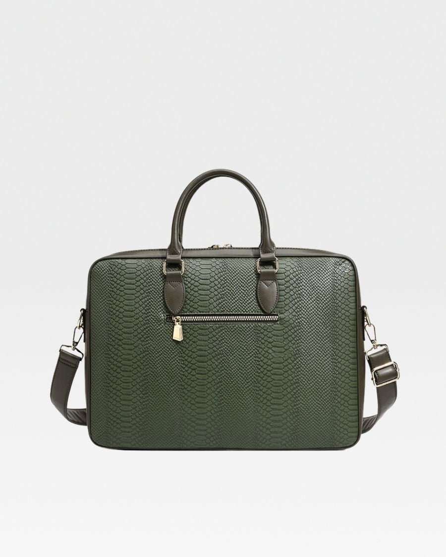 Apollo 1 Olive Green Laptop Bag - Waterproof & Lightweight 15.6 Inch Computer Case for Work, Travel & College | Durable Business Backpack with USB Charging Port