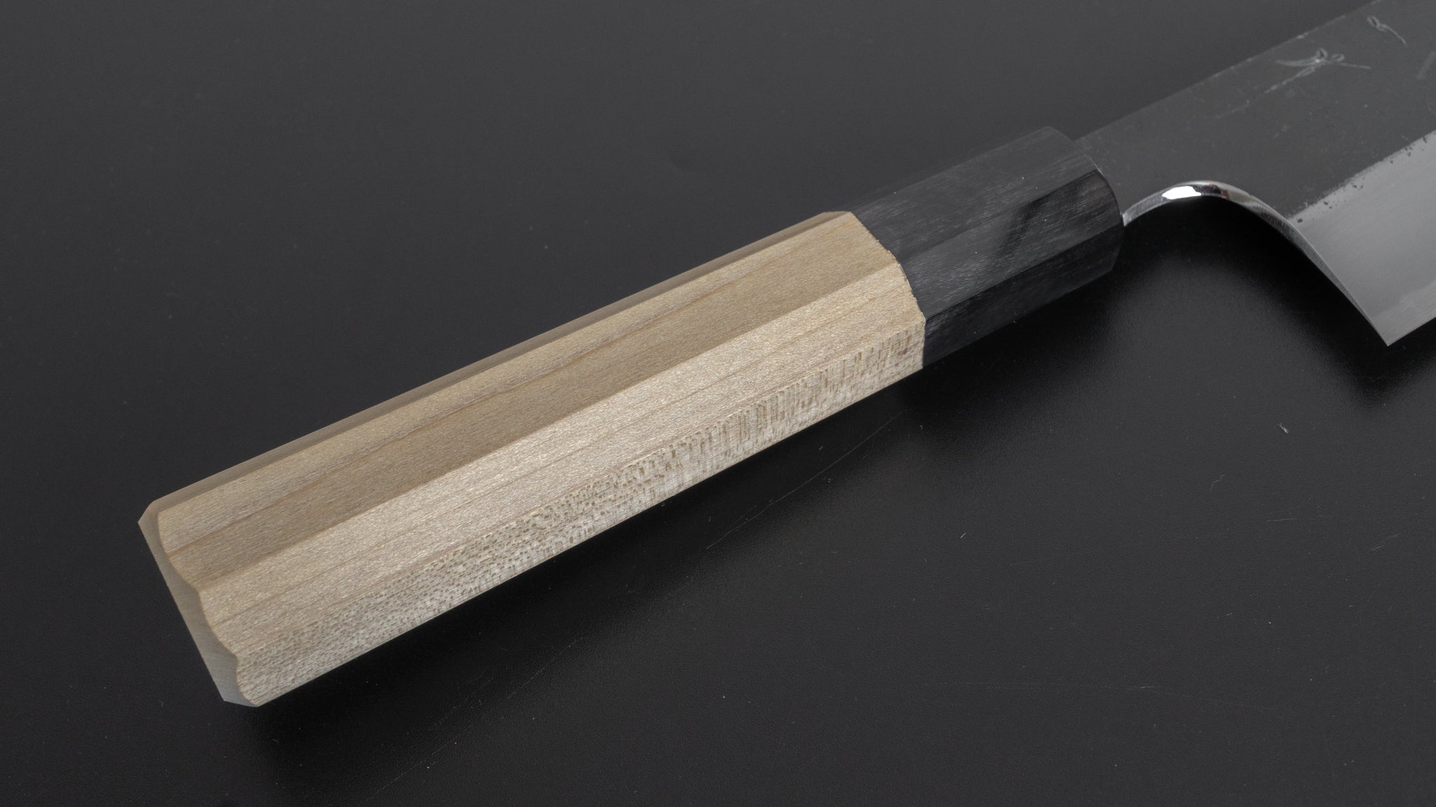 Hitohira Togashi White #2 Kurouchi Bunka Knife with Ho Wood Handle - Japanese Chef Knife for Slicing, Dicing & Precision Cooking