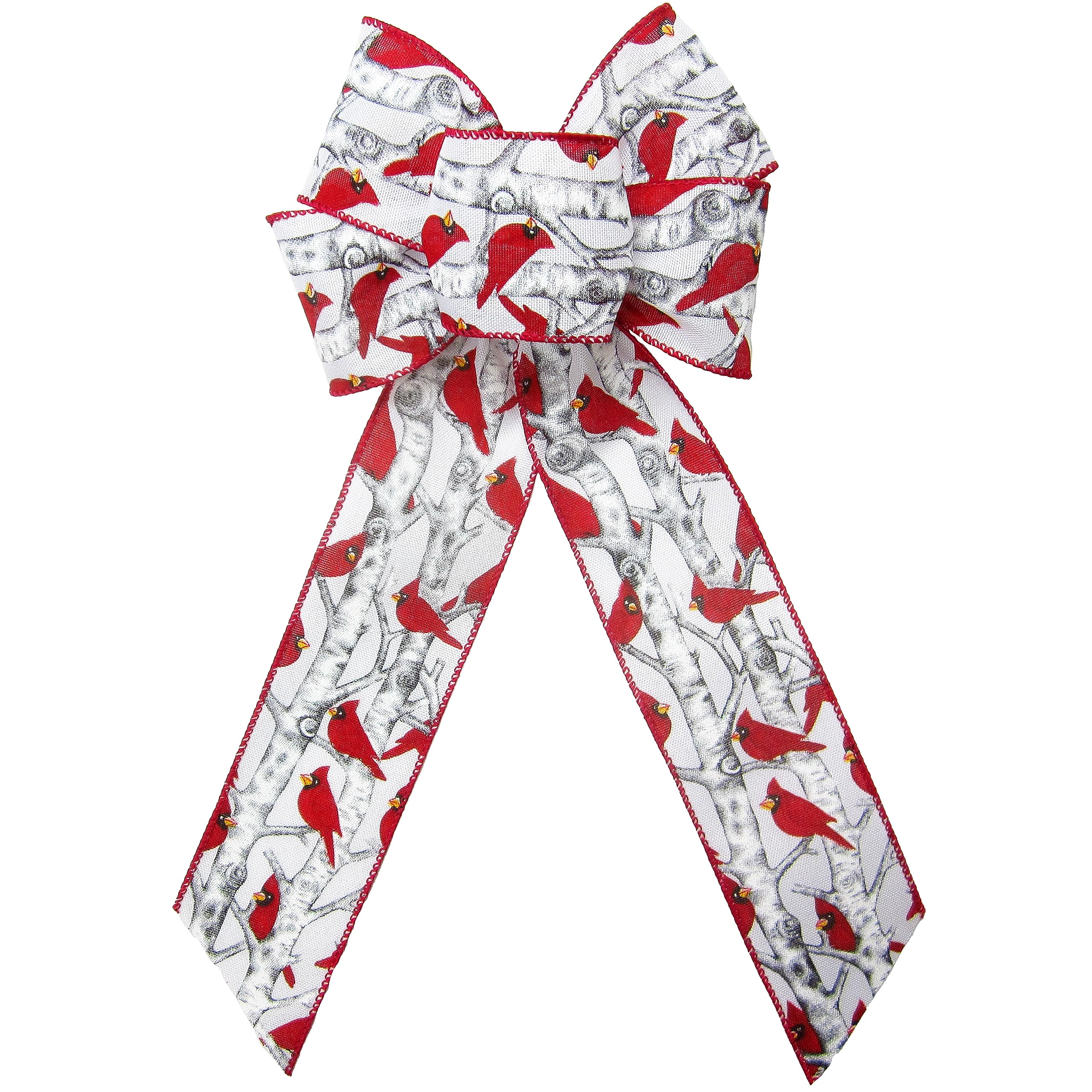 Cardinal Holiday Wreath Bows - 6