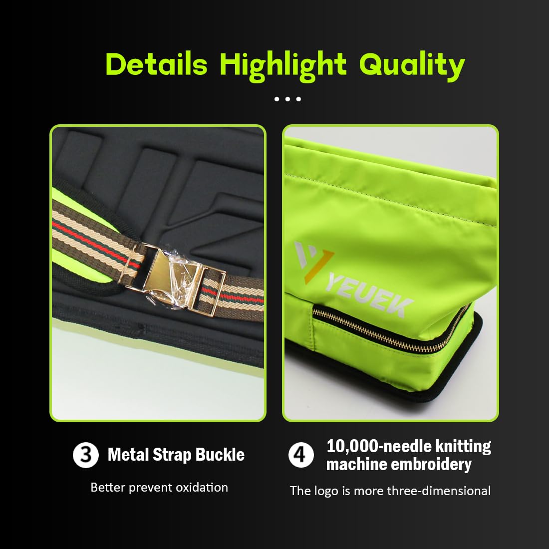 Premium Fluorescent Pool Cue Hard Case - Holds 3 Cue Butts & 4 Shafts with Large Zippered Accessory Pockets & Adjustable Shoulder Strap | Durable Protection for Billiards, Pool Halls, Tournaments & Travel