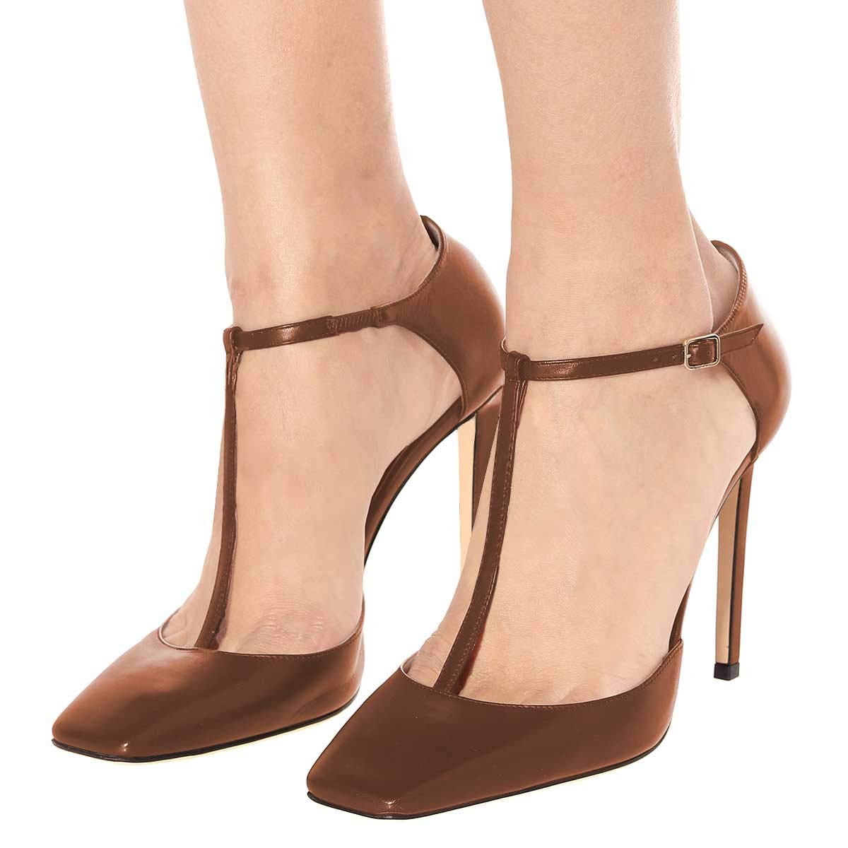 FSJ Women's Fashion Low Kitten Heels Pointed Toe Slingback Sandals - Comfortable Dress Pumps for Office, Party & Wedding Occasions