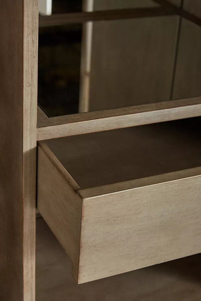 Hand Carved Wooden Bar Cabinet with Storage - Modern Liquor Cabinet for Home Bar, Living Room, or Dining Room - Perfect for Wine, Whiskey & Glassware Organization