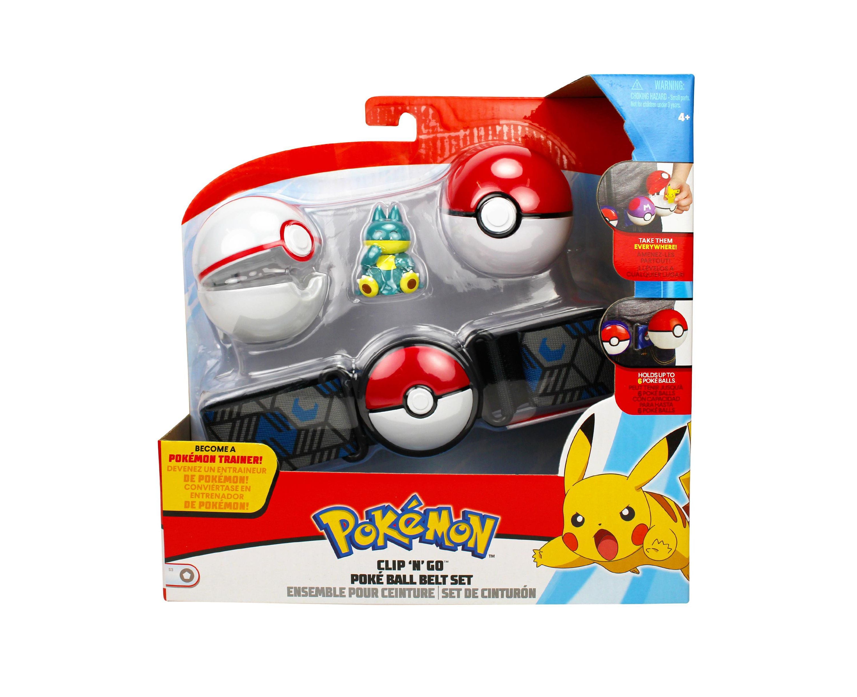 Adventure Awaits 2 Inch Pikachu Clip 'N' Go Belt Set - Adjustable Waistband for Cosplay, Halloween & Pokemon Fans - Perfect for Costumes, Conventions & Everyday Wear