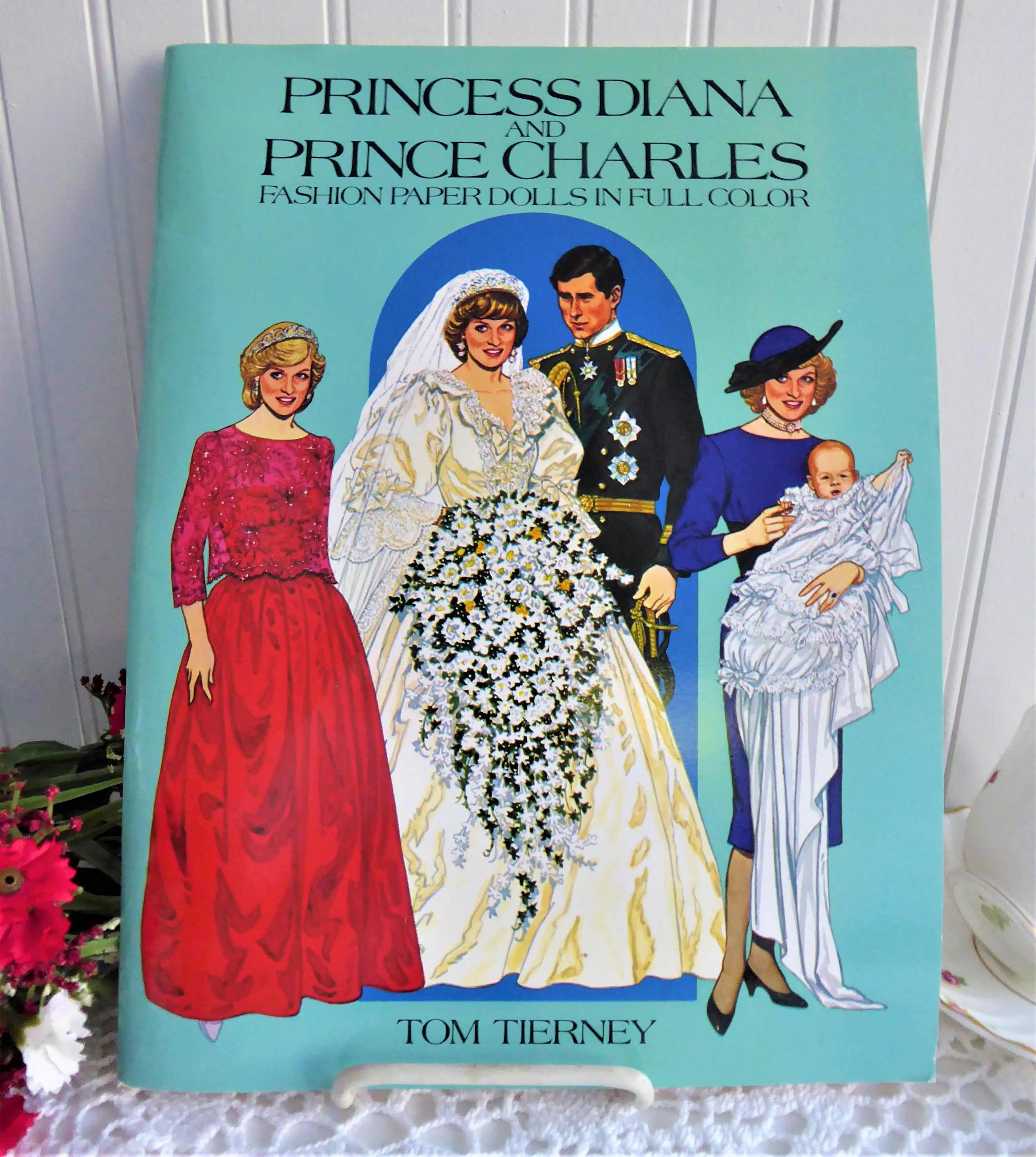 Vintage 1985 Royal Wedding Paper Dolls Book - Prince Charles & Princess Diana with Prince William & Harry | Collectible Memorabilia for Royal Family Fans & History Enthusiasts