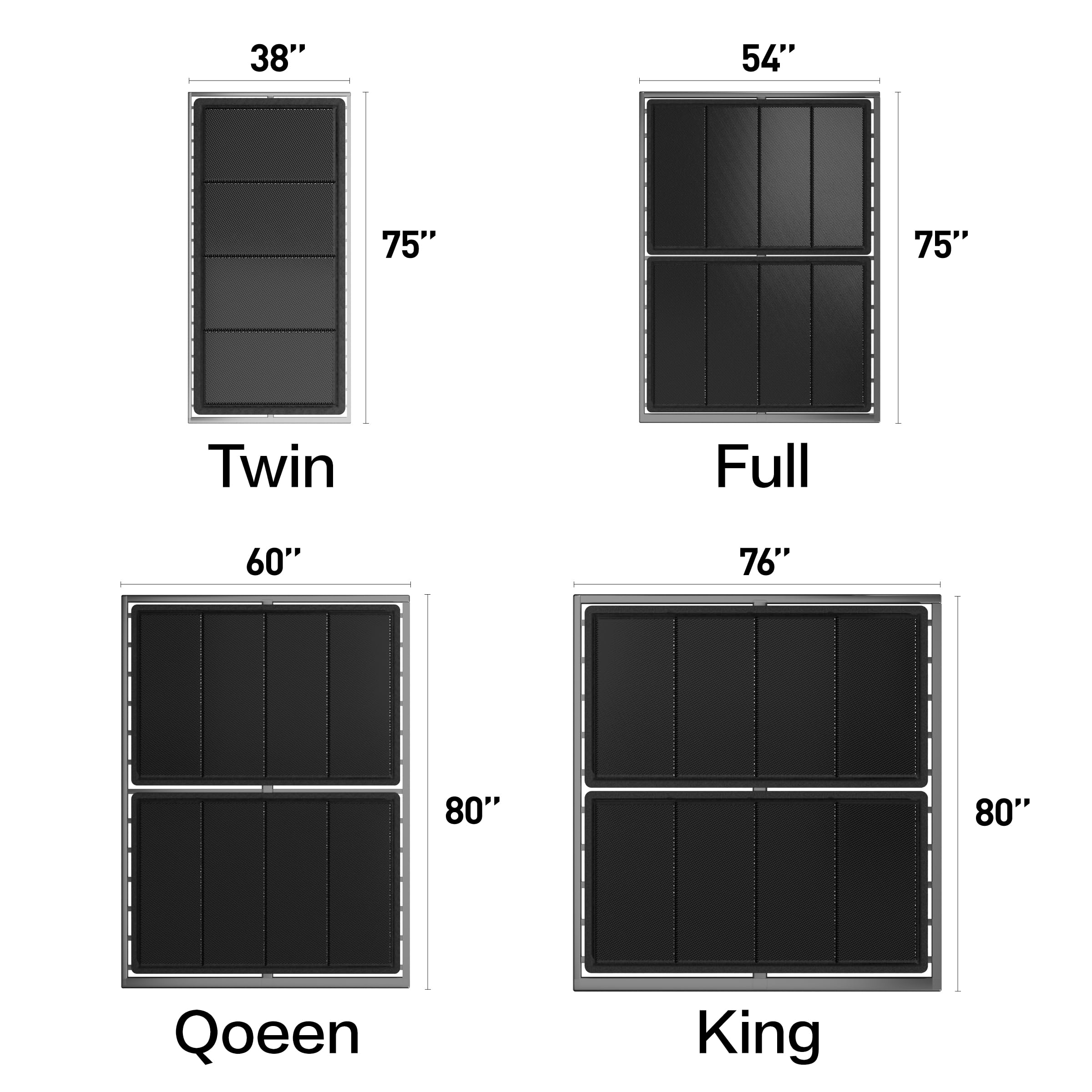 10MM Large Double Folding Spring Box Mattress - Lightweight & Thin King Size Bed Support (76x80 Inches) - No Assembly Required - Perfect for Guest Rooms, Apartments & Small Spaces