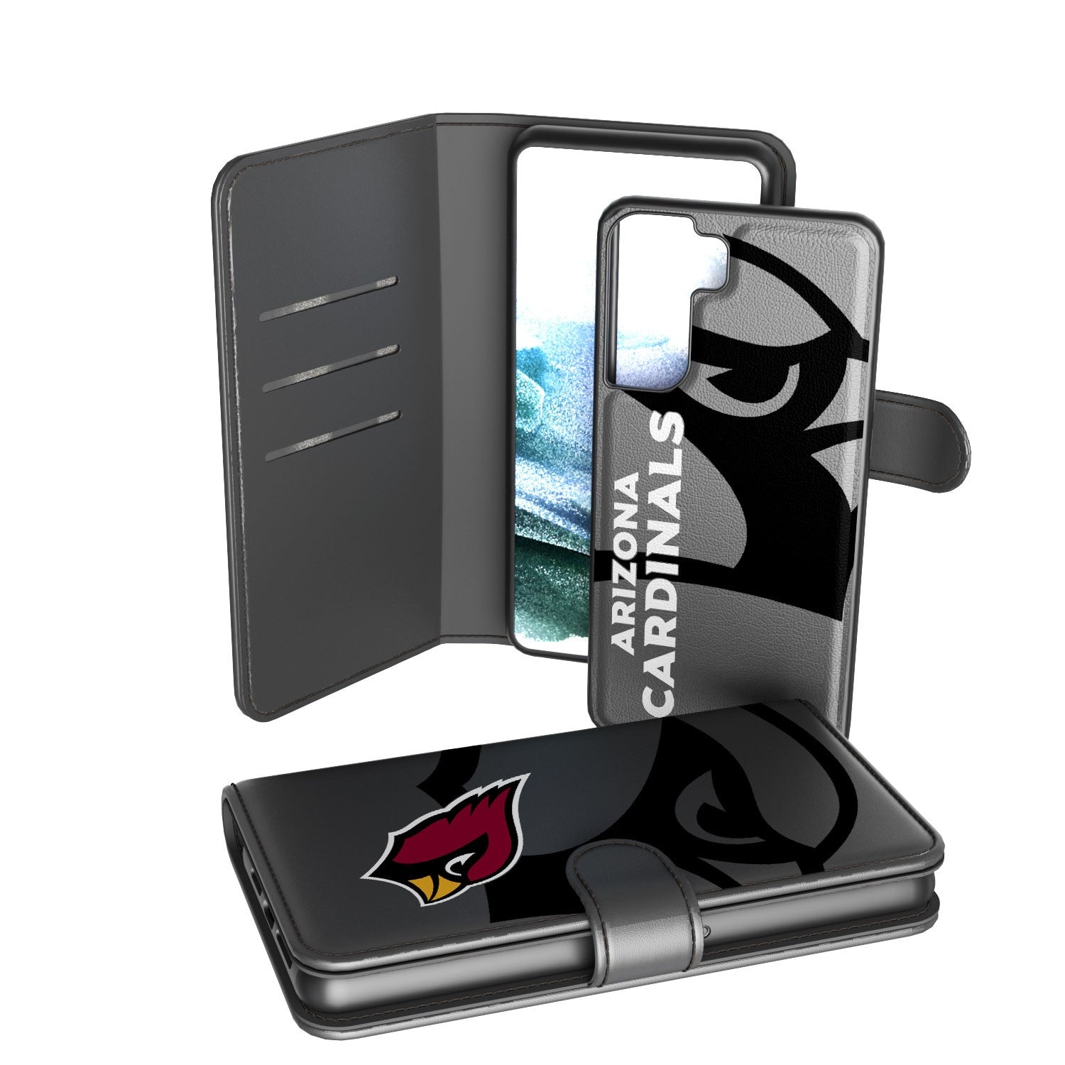 Arizona Cardinals Tilt Wallet Case for iPhone - Slim RFID Blocking Credit Card Holder & Phone Cover - Perfect for Football Games, Travel & Daily Use