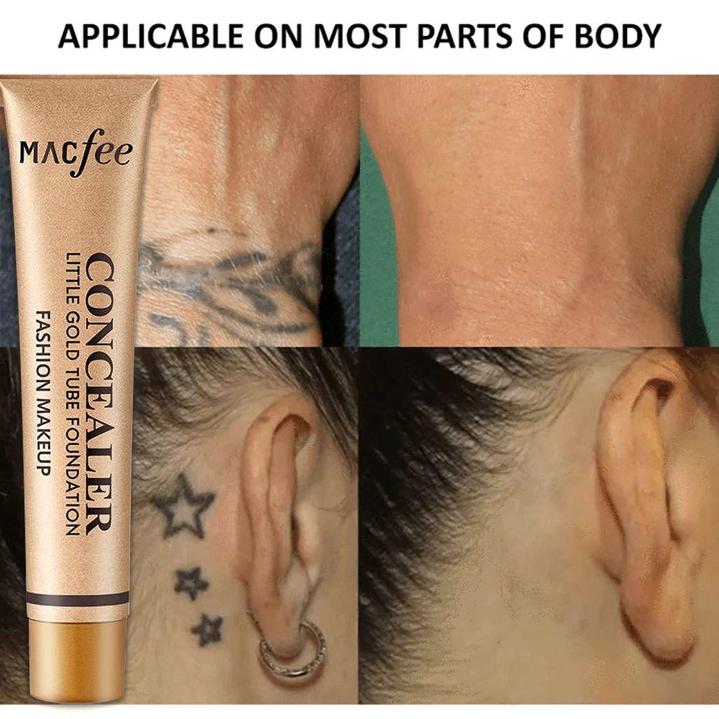 Waterproof Tattoo Concealer & Scar Cover - Full Coverage Makeup for Birthmarks, Dark Spots & Imperfections | Long-Lasting, Skin-Friendly Formula for Daily Use & Special Occasions