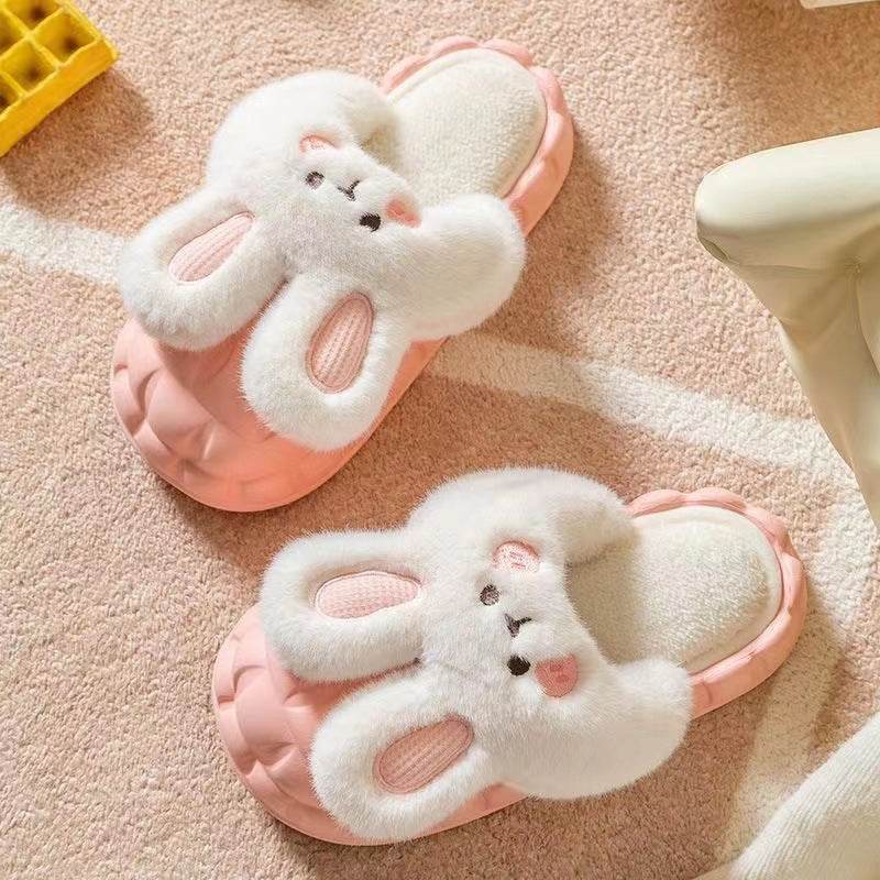 Soft Fluffy Plush Bunny Slippers for Women - Cozy Indoor House Shoes with Non-Slip Sole | Perfect Gift for Christmas, Birthday & Relaxing at Home