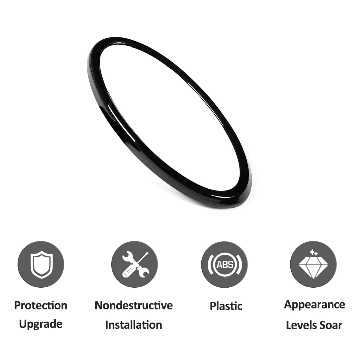 Subaru BRZ & Toyota 86 2022 Front Logo Cover - Black Hood Ring Trim Decorative Sticker | Car Accessories for Customization & Personalization | Perfect for Car Enthusiasts & Auto Modifications