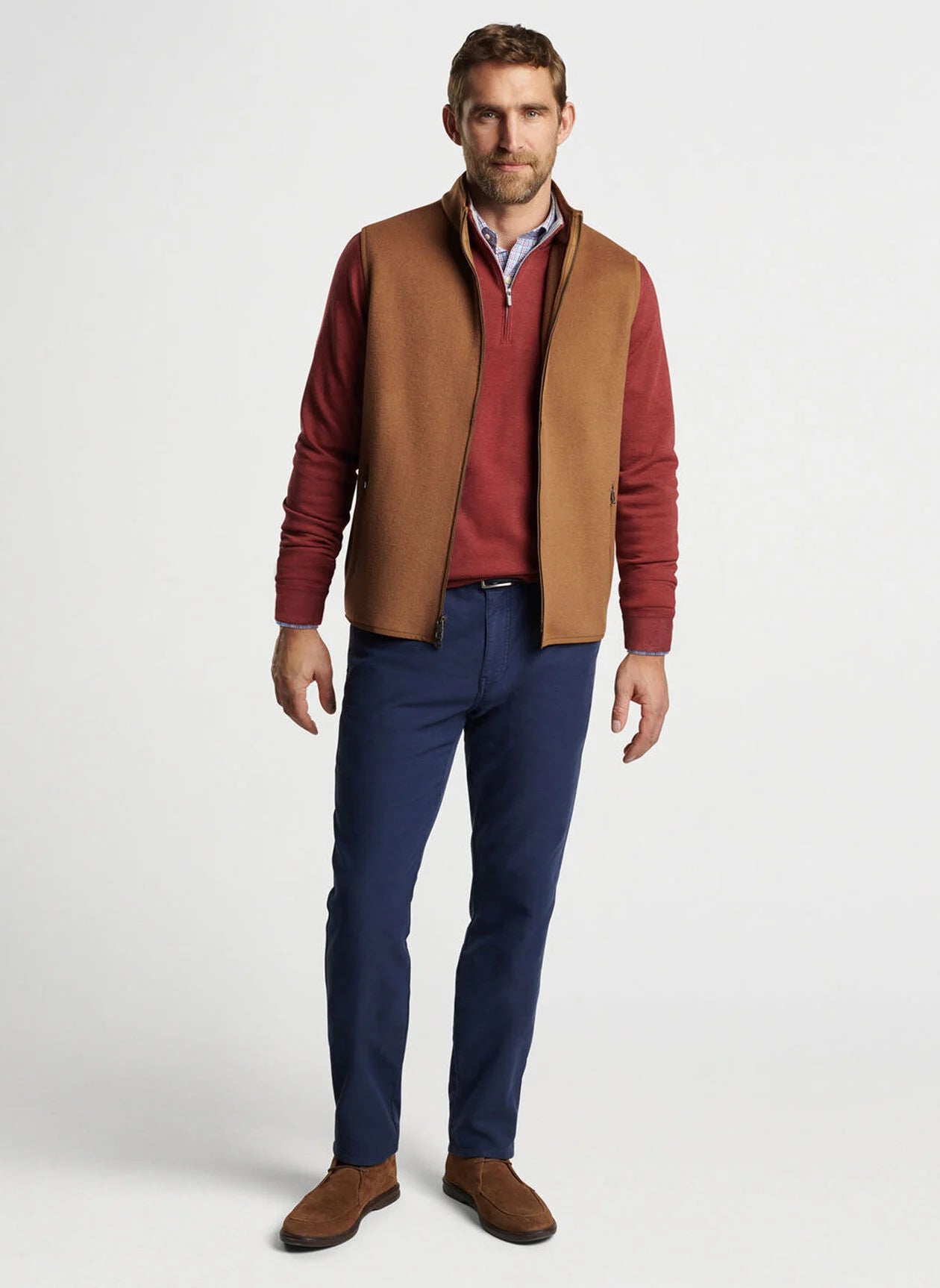 PETER MILLAR Men's Fleece Vest - Lightweight, Warm & Comfortable for Outdoor Activities, Hiking & Casual Wear