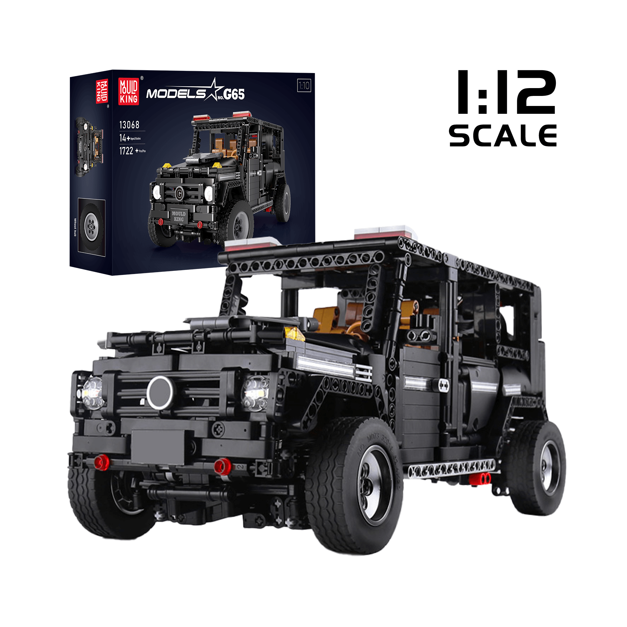 MOULD KING 13068 4x4 G65 Wagon Car Building Set - 1,722 PCS Technic Model Kit for Adults & Teens | Perfect for DIY Projects, Collectors & Off-Road Vehicle Enthusiasts