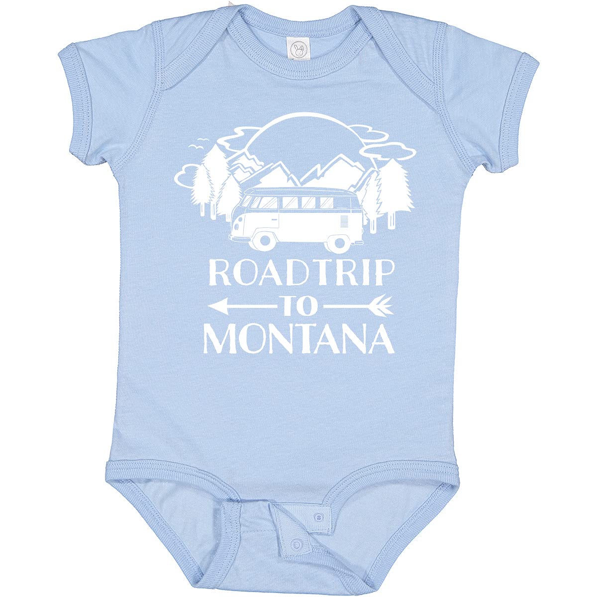 Inktastic Road Trip to Montana Baby Bodysuit - Cute Travel-Themed Onesie for Infants & Toddlers - Perfect for Family Vacations, Road Trips & Photo Shoots
