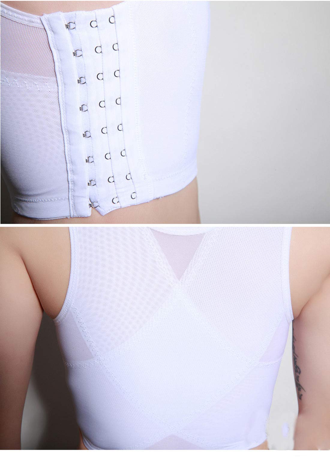 Maeau Women's Breathable Sports Bra - Elastic Chest Binder for Trans Lesbian & Tomboy - Slim Fit Cotton Tank Top with Corset Vest Design | Perfect for Workouts, Daily Wear & Gender-Affirming Comfort