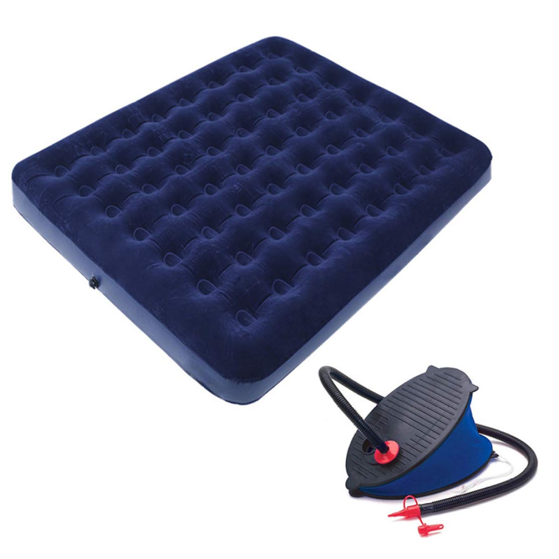 JLDN Twin XL Air Mattress with Built-in Foot Pump - Elevated Inflatable Airbed with Flocked Top for Camping, Travel & Guest Use - Portable Comfort for Indoor/Outdoor Sleeping