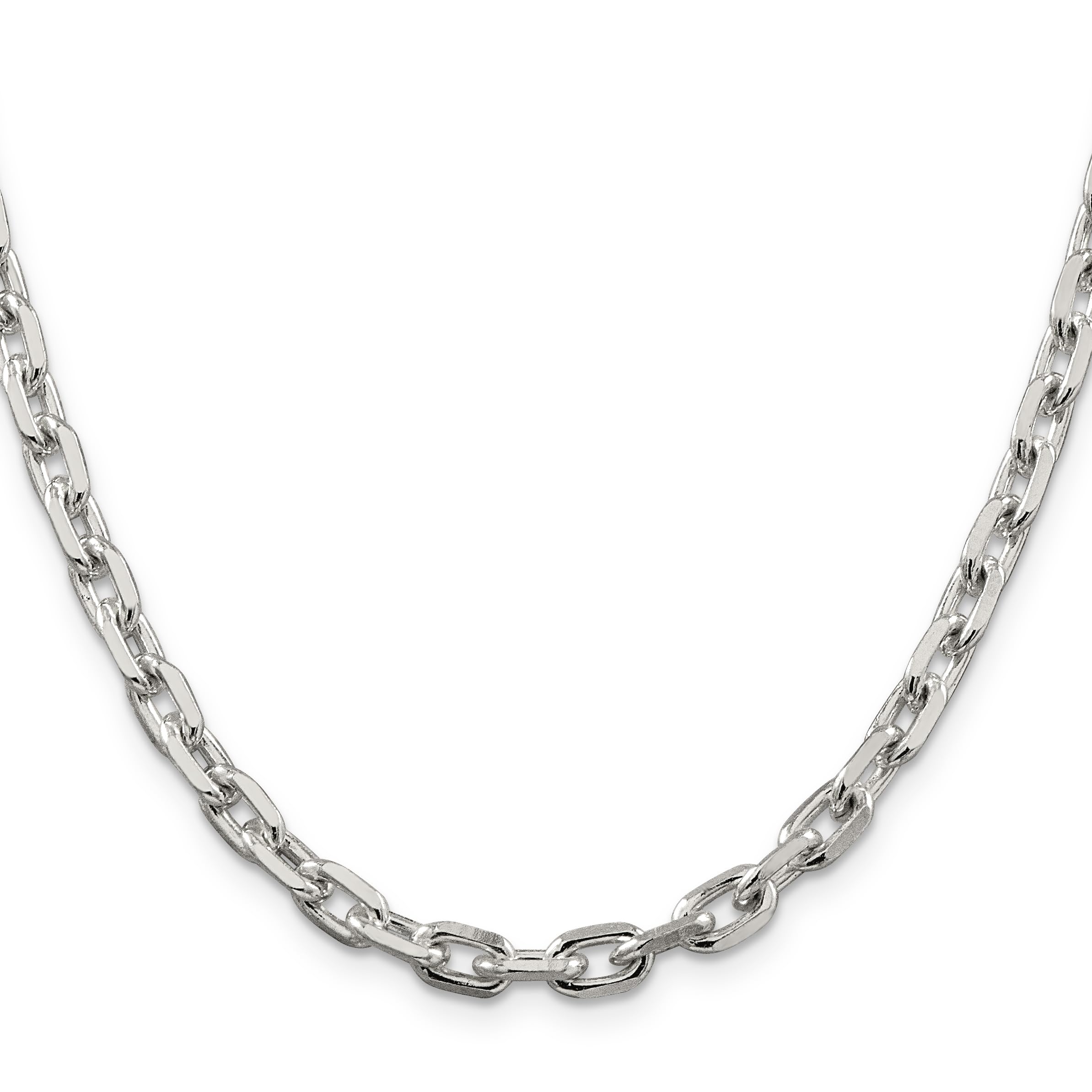 IceCarats 925 Sterling Silver 5.4mm Oval Cable Chain Necklace for Women - Dainty Elegant Layering Jewelry Gift for Birthday, Anniversary & Valentine's Day