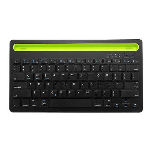 Dual Channel Bluetooth Wireless Keyboard - Ultra Thin Portable Keyboard for Phones, Tablets, iPad - Perfect for Home, Office & Travel Use