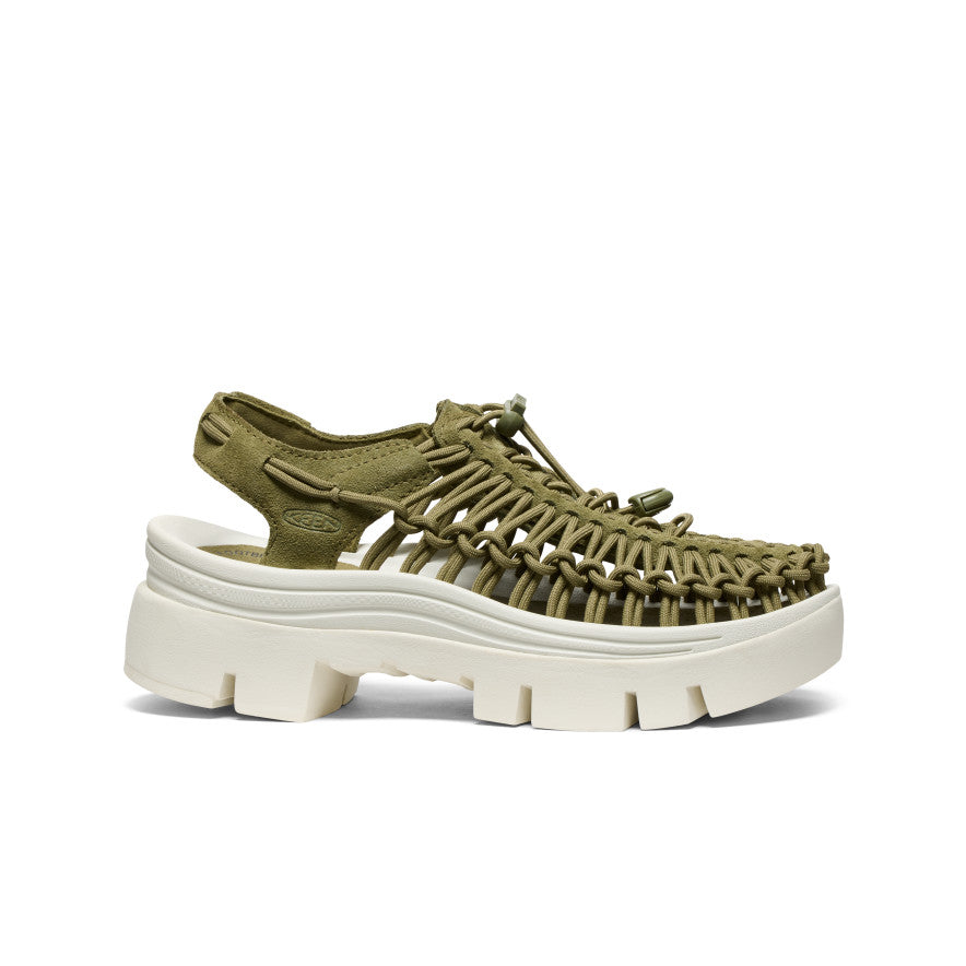 Unisex UNEEK PLT Sneakers - Martini Olive & Star White | Comfortable Casual Shoes for Walking, Running & Everyday Wear