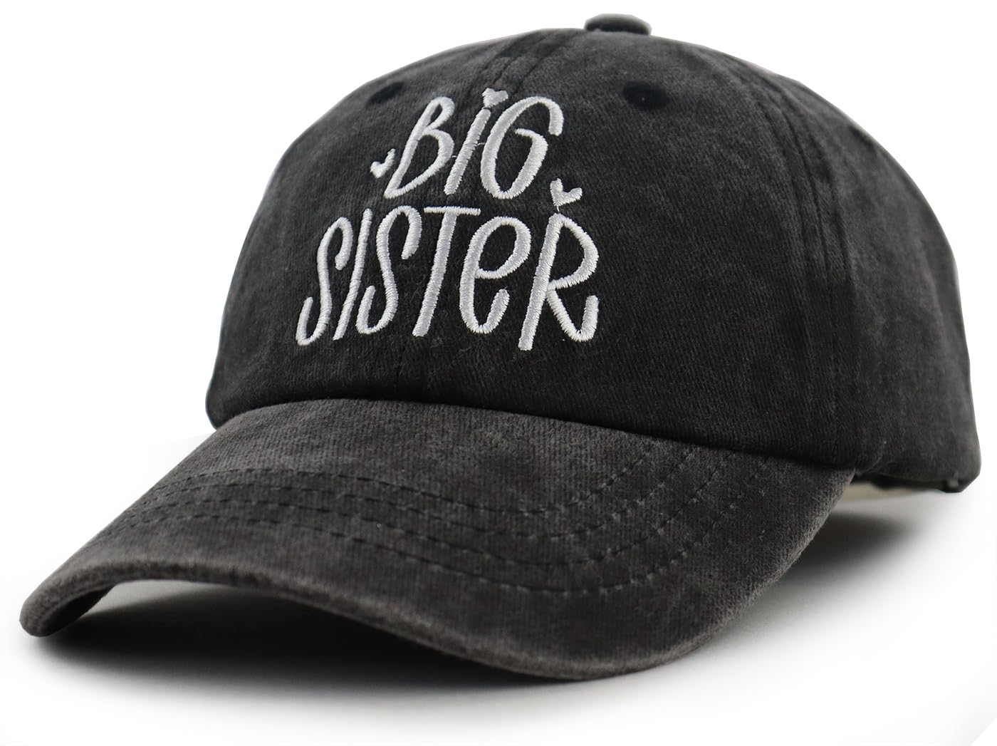 KKMKSHHG Adjustable Embroidered Cotton Baseball Cap for Big Sisters - Funny Newborn Announcement Hat for Girls Age 3-10 - Perfect for Sibling Photo Shoots, Gender Reveals & New Baby Celebrations
