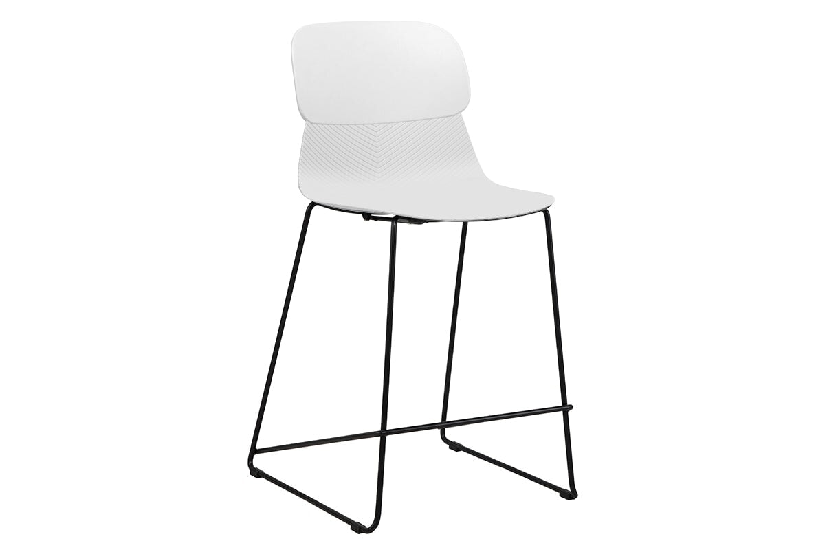 Sammy Counter Stool with Sled Base - 30 Inch Bar Height Stool, Durable Plastic Construction - Perfect for Kitchen Islands, Breakfast Bars & Home Decor