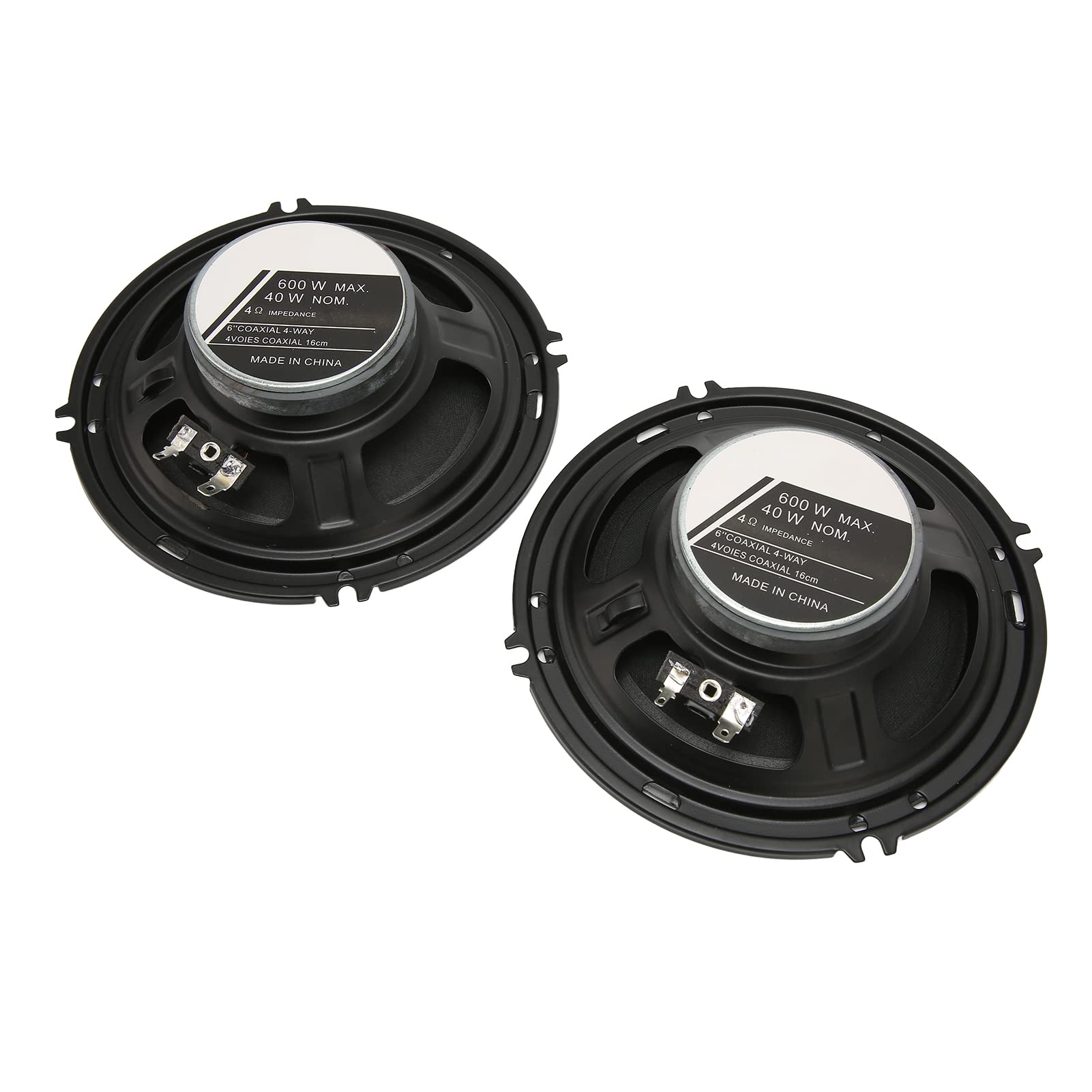 Dilwe 2pcs 6 Inch 600 Watt 2-Way 4 Ohm Coaxial Car Speakers, High-Performance Car Stereo System for Vehicles and Trucks, Ideal for Enhanced Audio Experience on the Road