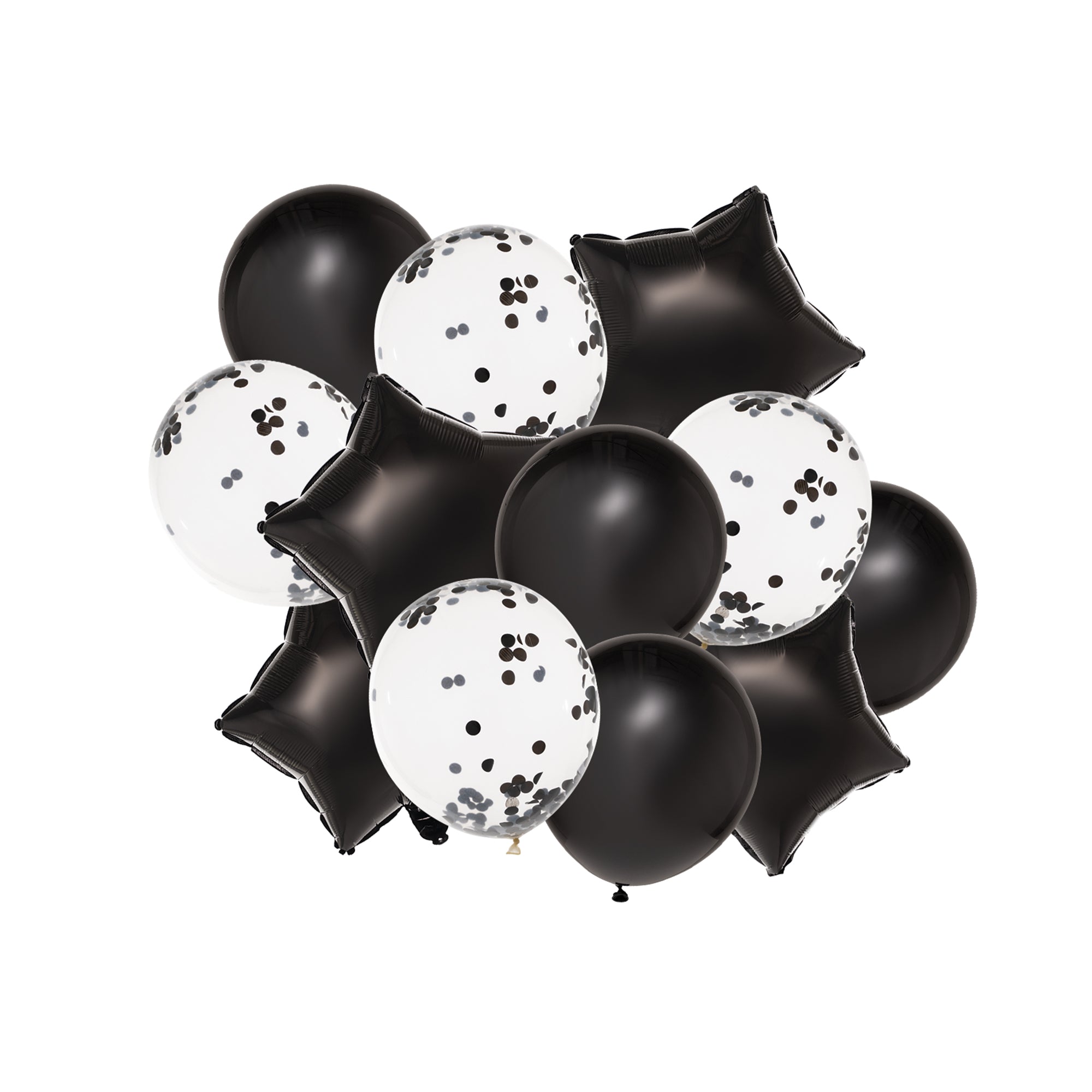 Black Balloon Bouquet for Birthday Party Decorations - Elegant Latex Balloons for Wedding, Anniversary & Graduation Celebrations