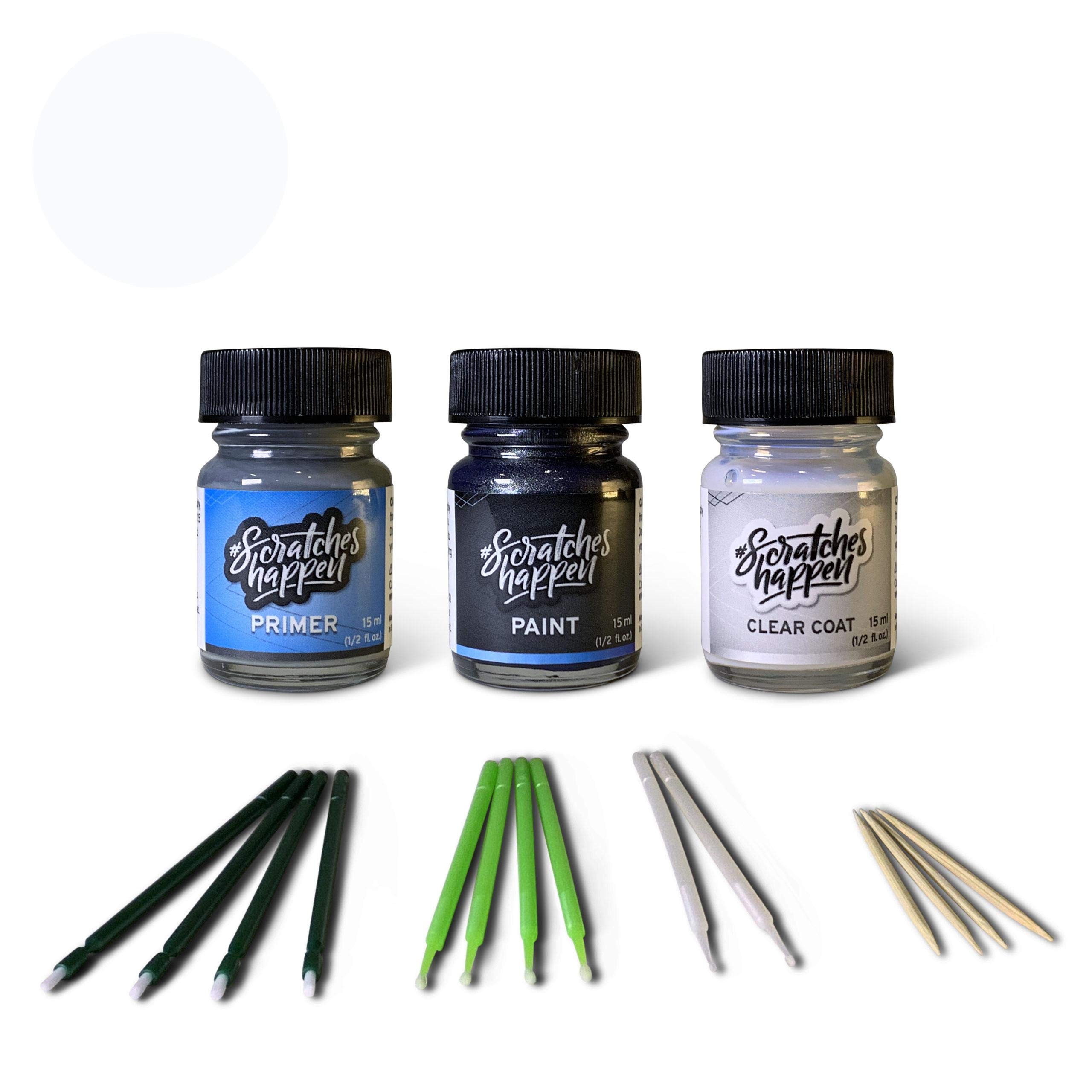 ScratchesHappen Exact-Match Touch Up Paint Kit - Crystal White Pearl (062) for Toyota - Paint + Clear Coat + Primer - Car Scratch Repair for Minor Chips & Scratches - Perfect for Toyota Owners & DIY Auto Detailing