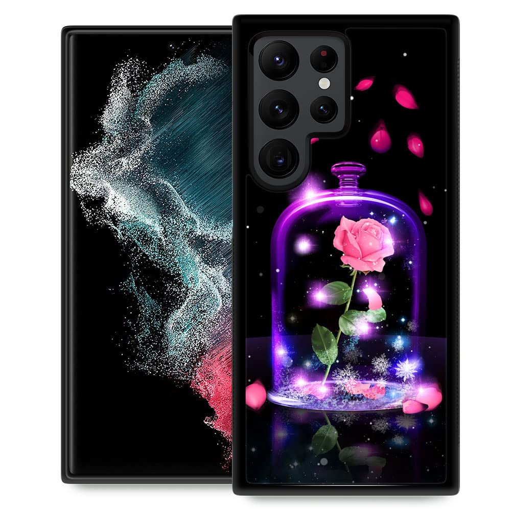 Rose Vase Pattern Phone Case for Samsung Galaxy S22 Ultra 5G (6.8-inch) - Stylish Protective Cover for Women & Girls | Perfect for Daily Use, Work & Travel