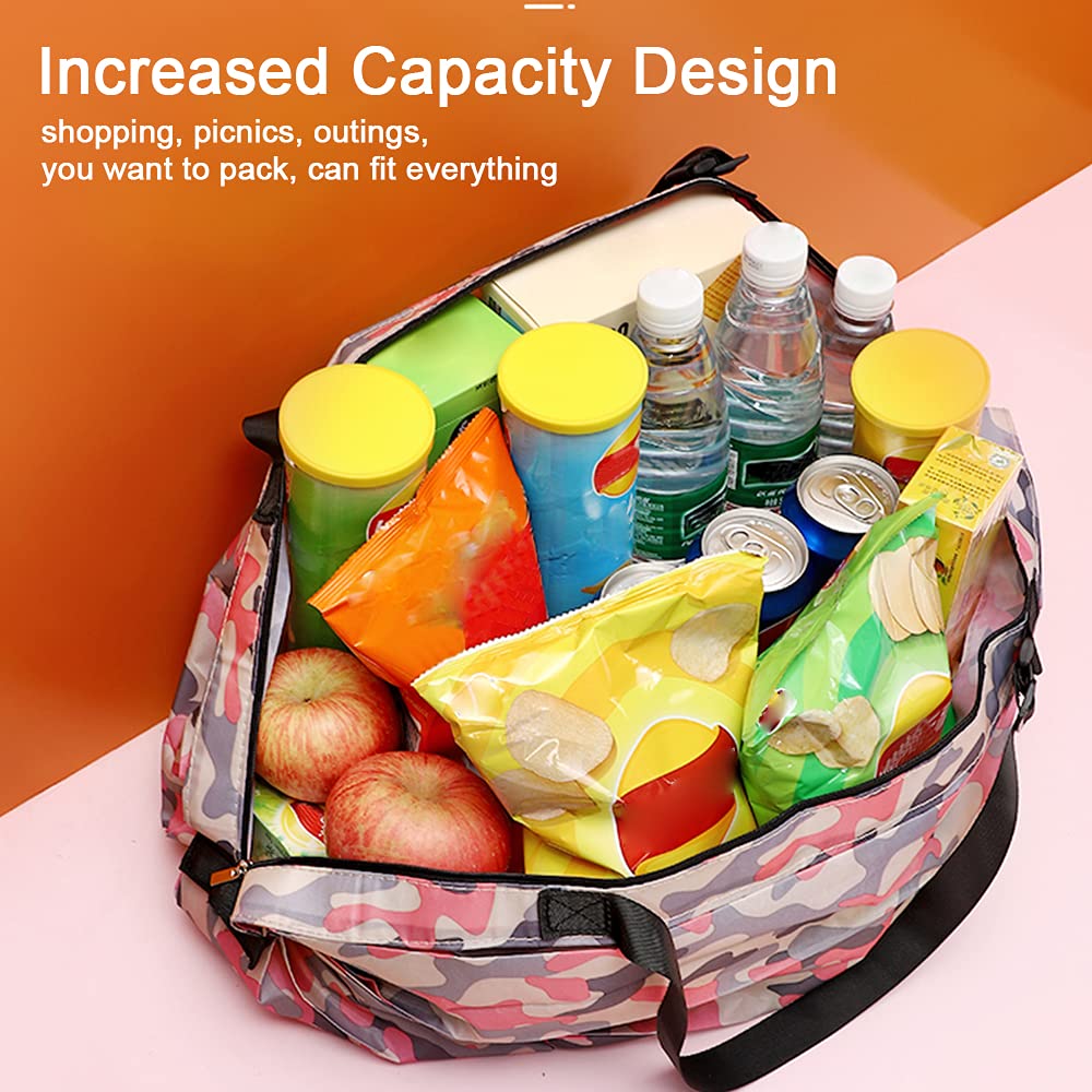 Eco-Friendly Reusable Shopping Bags - Foldable Grocery Bags for Shopping, Travel & Storage | Durable & Lightweight for Daily Use