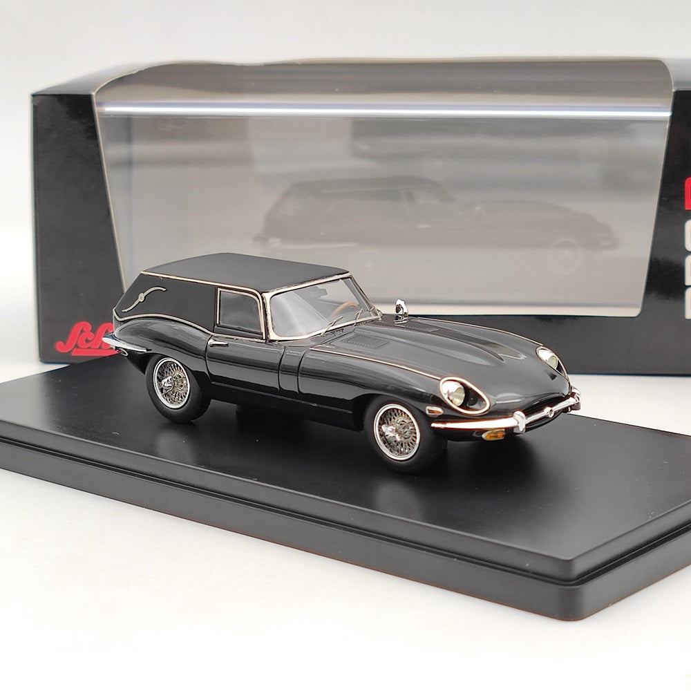 1/43 Scale Schuco Jaguar E-Type & Volkswagen T1 1961 Funeral Car - Black Resin Diecast Model Toy Car Collection Gift for Car Enthusiasts - Perfect for Display, Collecting, and Vintage Car Decor