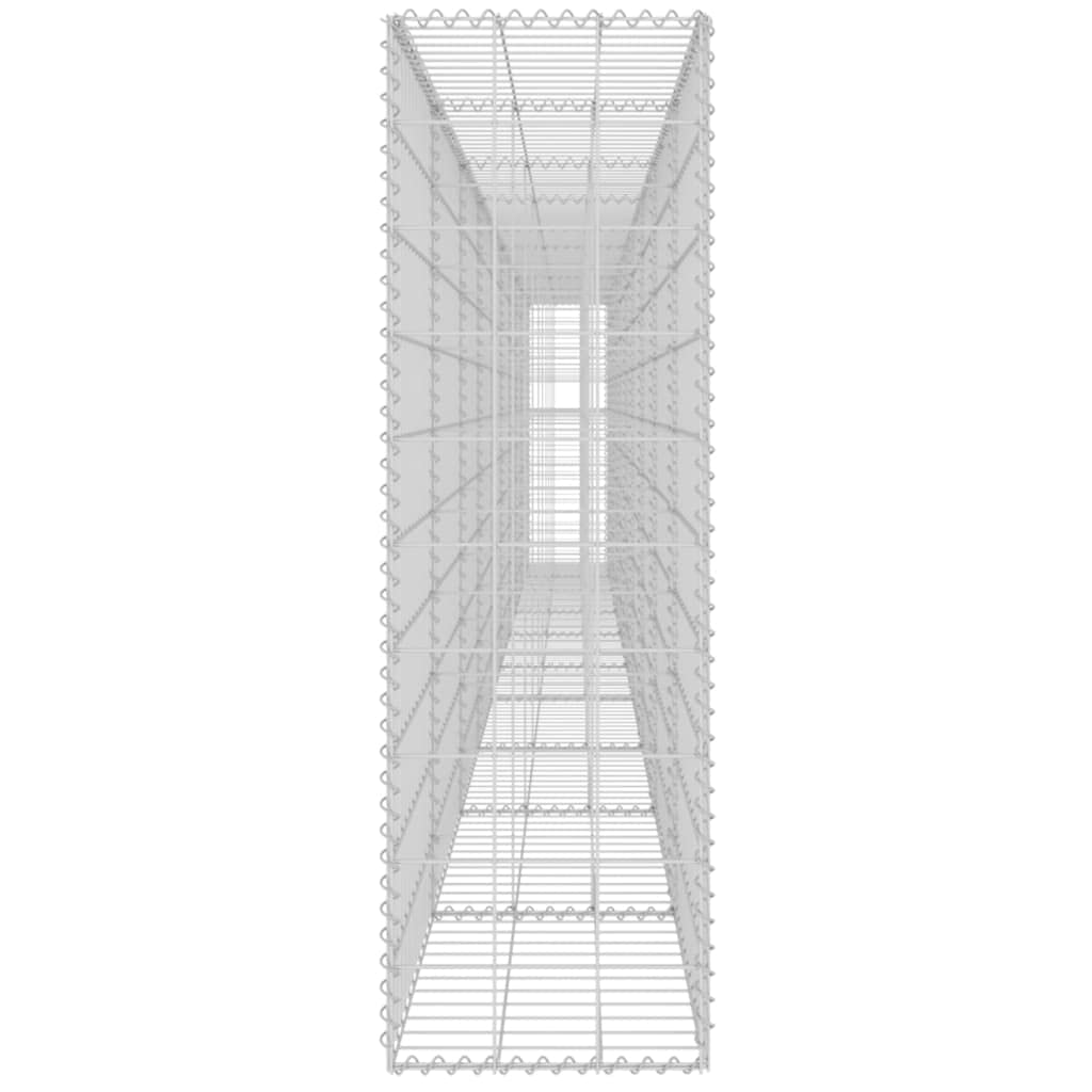 Galvanized Steel Gabion Basket with Lids - Heavy Duty Rectangular Garden Gabion Wall Cage 236.2