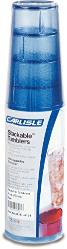 CFS 52168154 16 oz Stackable Shatter-Resistant Plastic Tumblers - Blue (Pack of 6) | Durable Reusable Cups for Parties, Picnics, Camping & Outdoor Activities