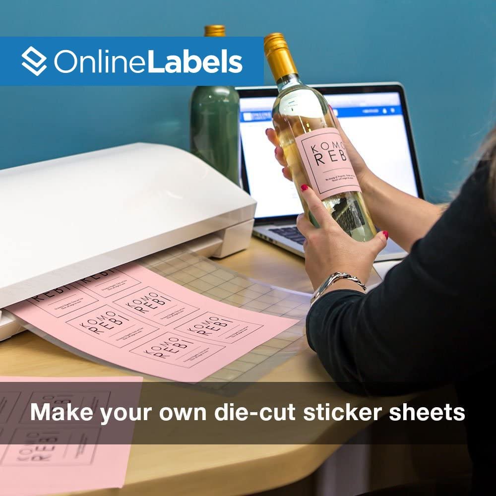 Premium Pastel Pink Sticker Paper - 100 Sheets 8.5