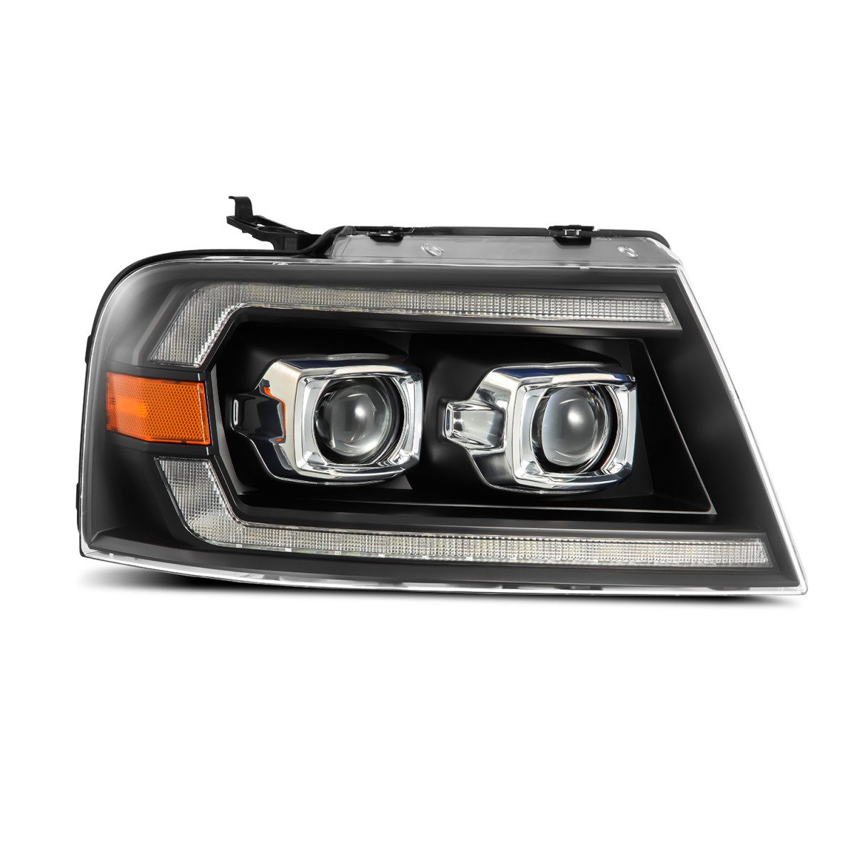 04-08 Ford F150 & 06-08 Lincoln Mark LT PRO Series Black Halogen Projector Headlights - Upgrade for Night Driving & Off-Road Adventures