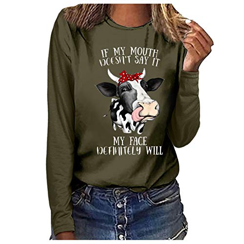 UYTOGOFE Women's Long Sleeve Pullover Sweatshirt - Printed Blouse Top for Layering | Casual Wear, Office Outfits & Fall Fashion