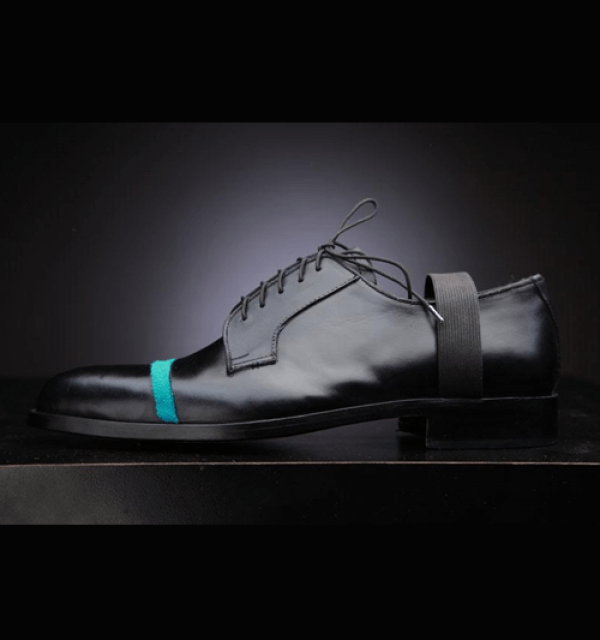 Black & Teal Rubber Shoe Strap Extenders - Adjustable & Comfortable for Sneakers, Boots & Sandals - Perfect for Wide Feet, Swelling & Orthopedic Shoes