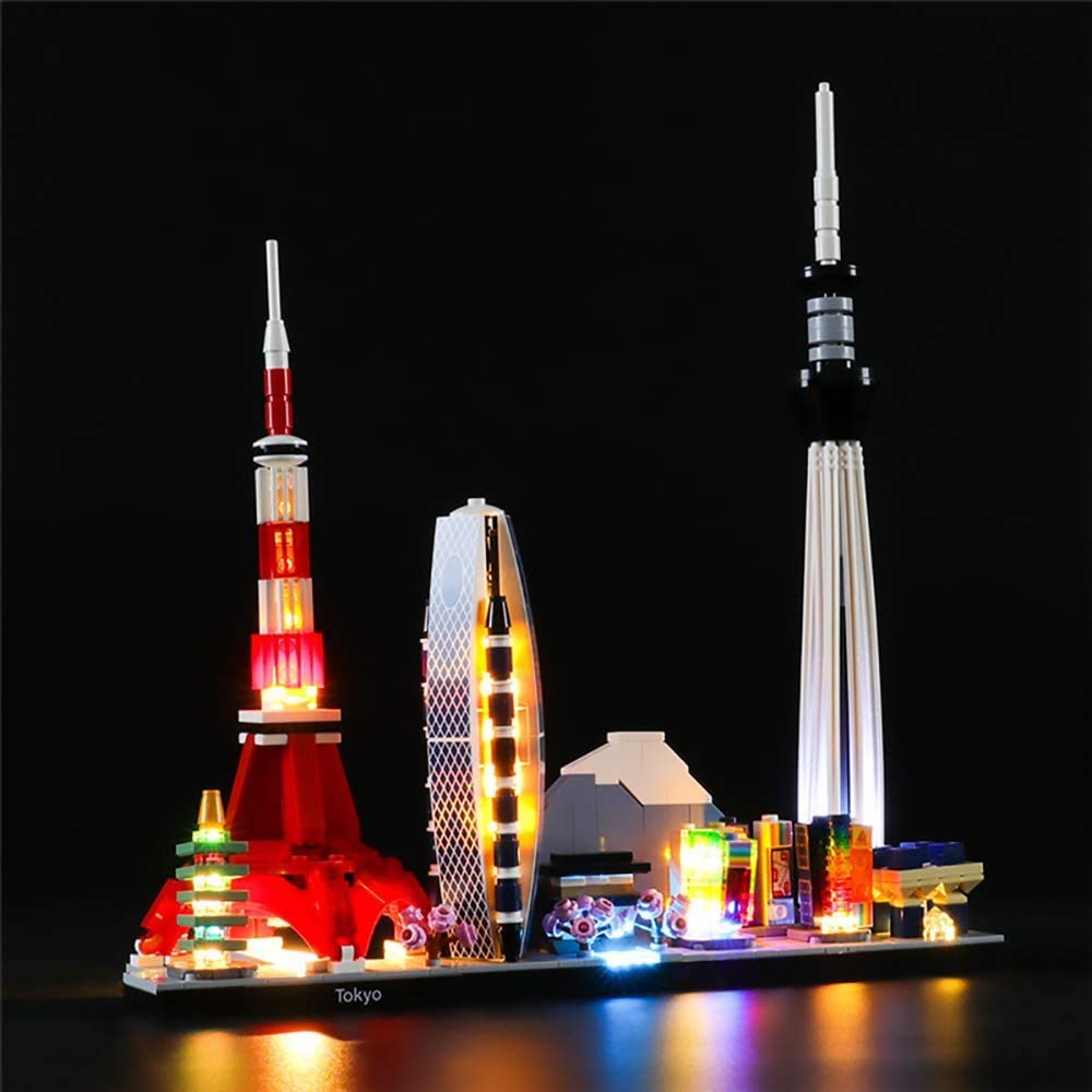 T-Club LED Light Kit for Lego 21051 Architecture Tokyo - Compatible Lighting Set (Lego Model Not Included) - Perfect for Home Decoration & Lego Display Enhancement