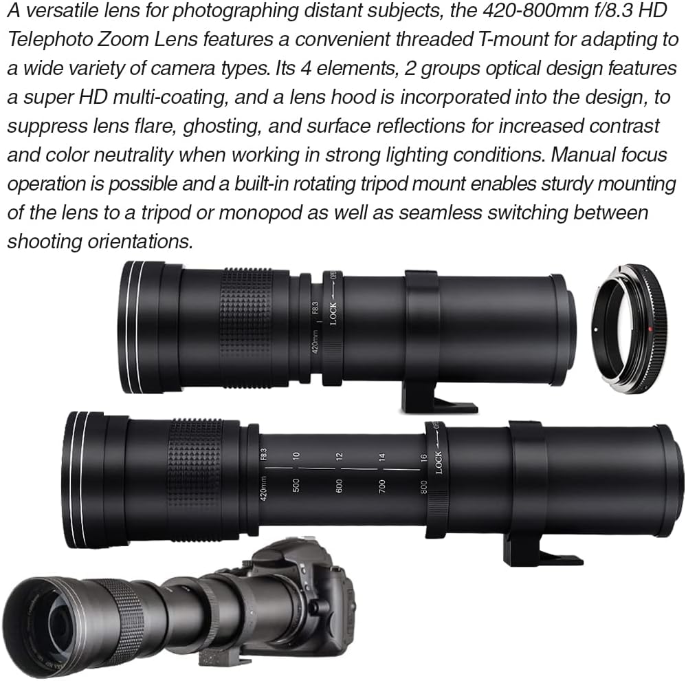 Canon EOS R8 Full Frame Mirrorless Camera with RF 24-50mm f/4.5-6.3 IS STM Lens Kit | Includes 420-800mm Telephoto Zoom Lens & Wide Angle Lens | Perfect for Travel Photography, Vlogging & Professional Shooting