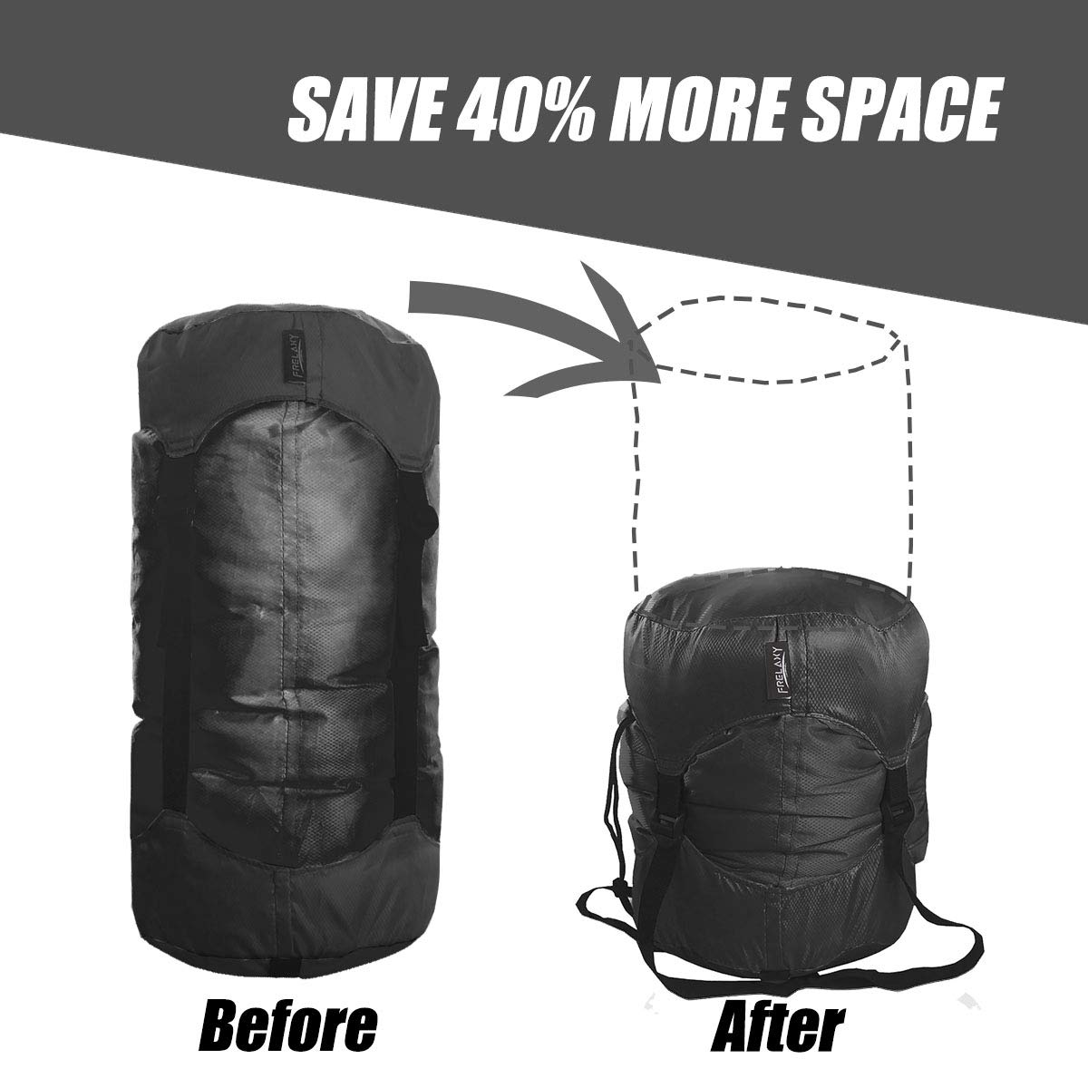 Ultralight Compression Sack for Sleeping Bags - 11L/18L/30L/45L/52L Waterproof Storage Bag with 40% More Space - Perfect for Camping, Hiking, Backpacking & Travel Gear Organization