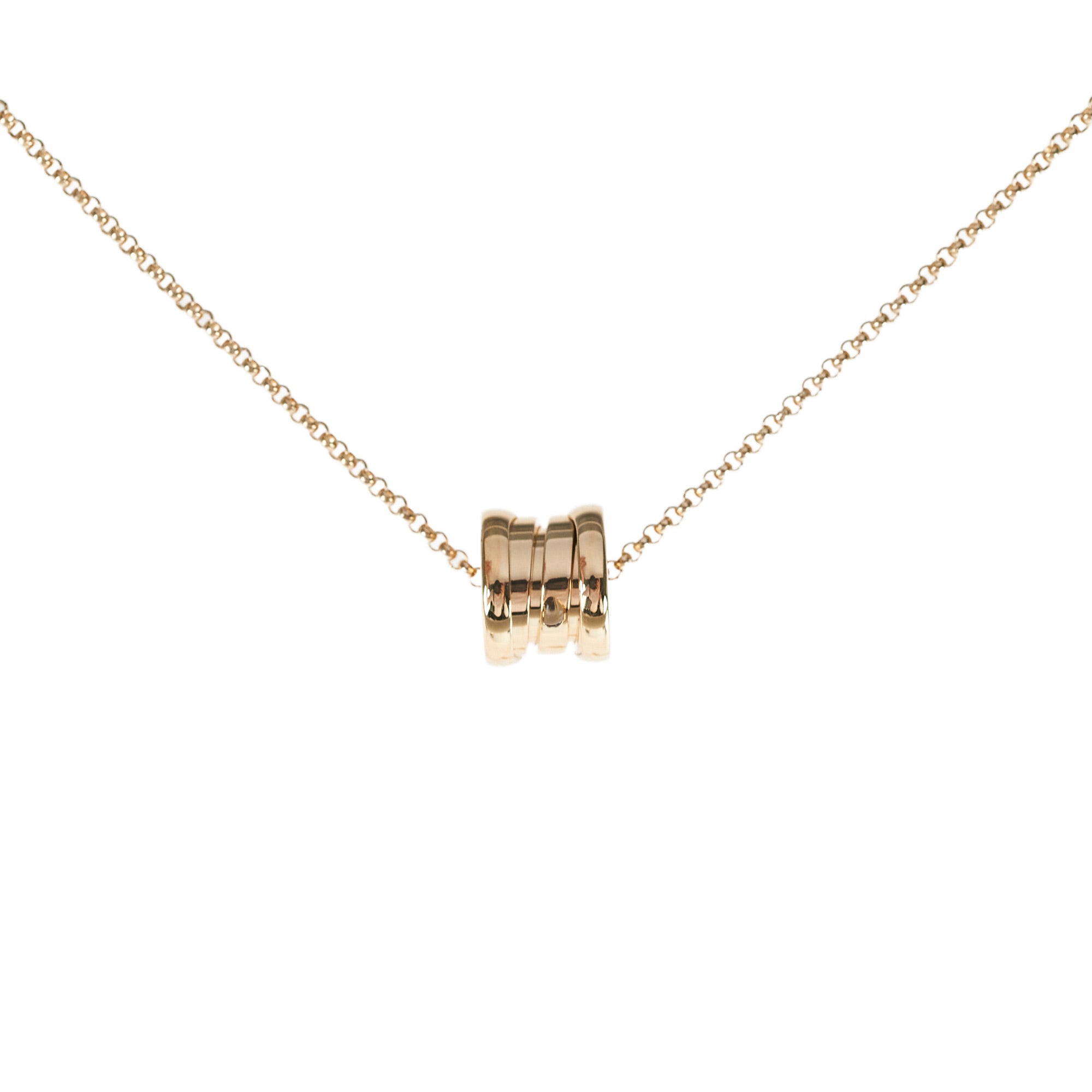 Bvlgari B Zero1 Mini Necklace 18K Rose Gold Pendant - Elegant Italian Jewelry for Women, Perfect for Date Night & Special Occasions (2024 Collection)