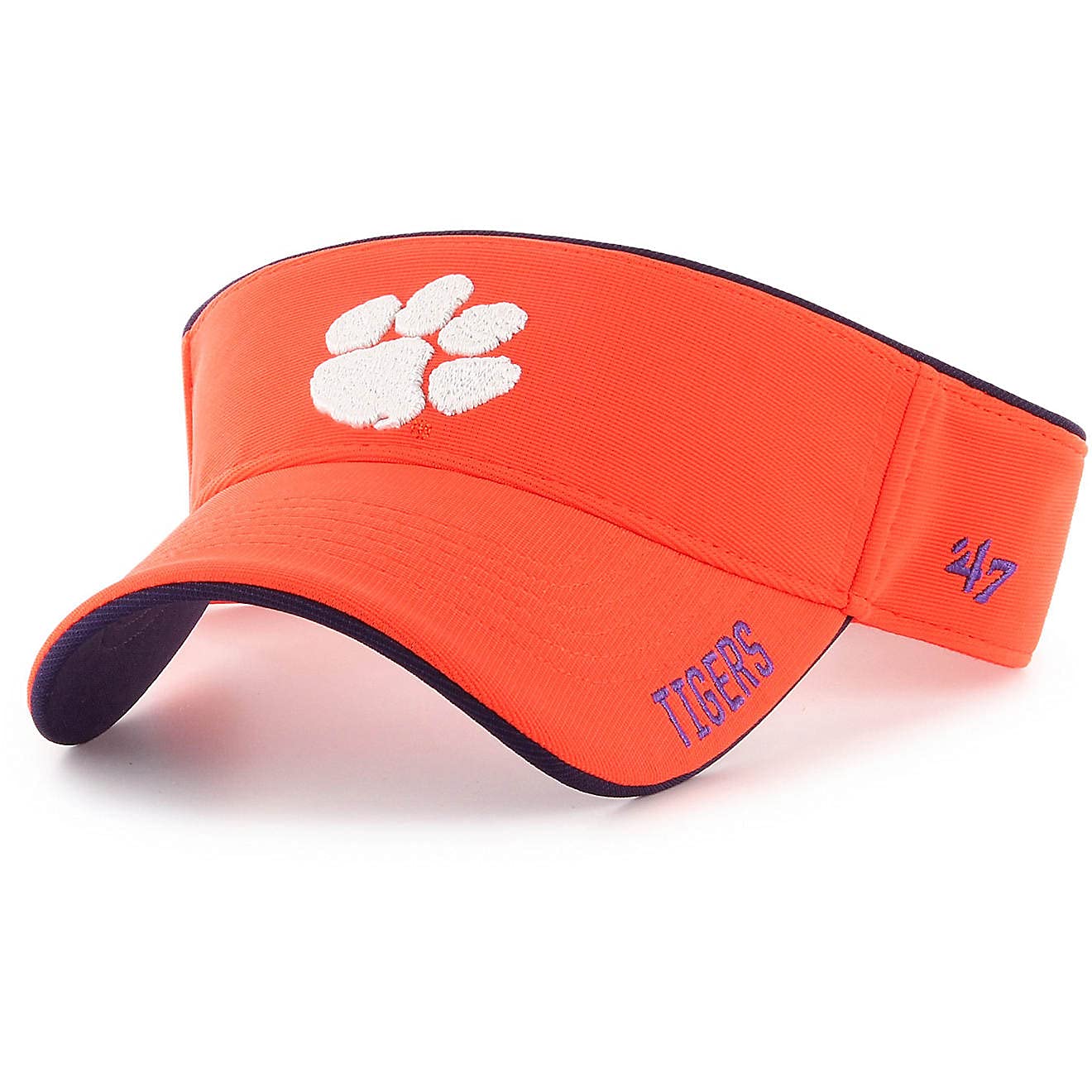 47 Brand Clean Up Visor Hat - Adjustable Golf Cap for Men & Women, NCAA Licensed, UV Protection for Outdoor Sports (Golf, Tennis, Running)