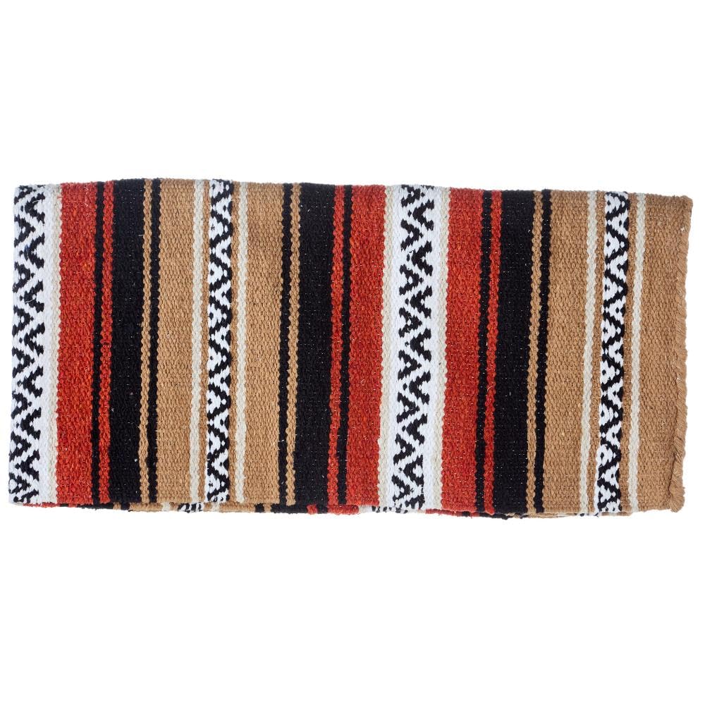Mayatex Rust Hogan Acrylic Blend 30x60 Saddle Blanket - Durable Horse Riding Blanket for Western Equestrian & Ranch Use