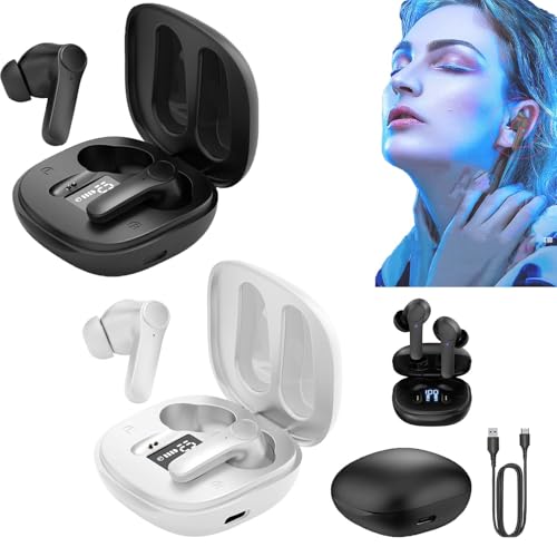 Lenskey All-in-One Translation Earbuds - Luniva Translator Pods with 144 Language Support (Black & White) | Perfect for Travel, Business Meetings & Multilingual Conversations