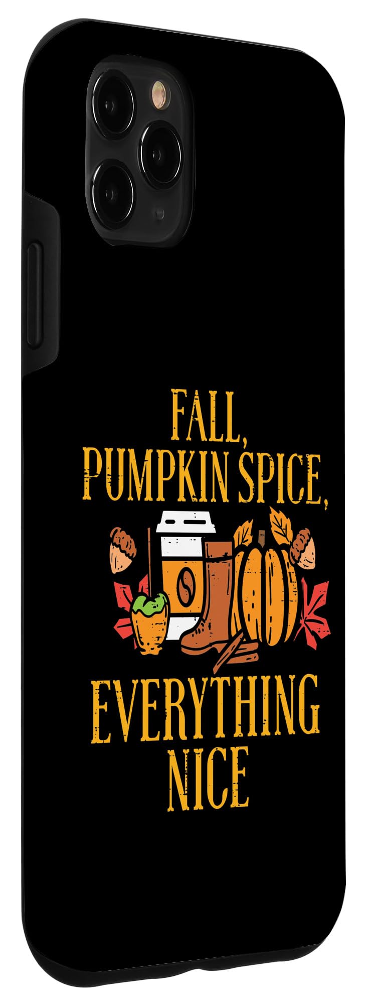 iPhone 11 Pro Max Case for Women - Shockproof Slim Protective Phone Cover with Fall Pumpkin Spice Design | Perfect for Autumn Season, Thanksgiving, Halloween & Daily Use