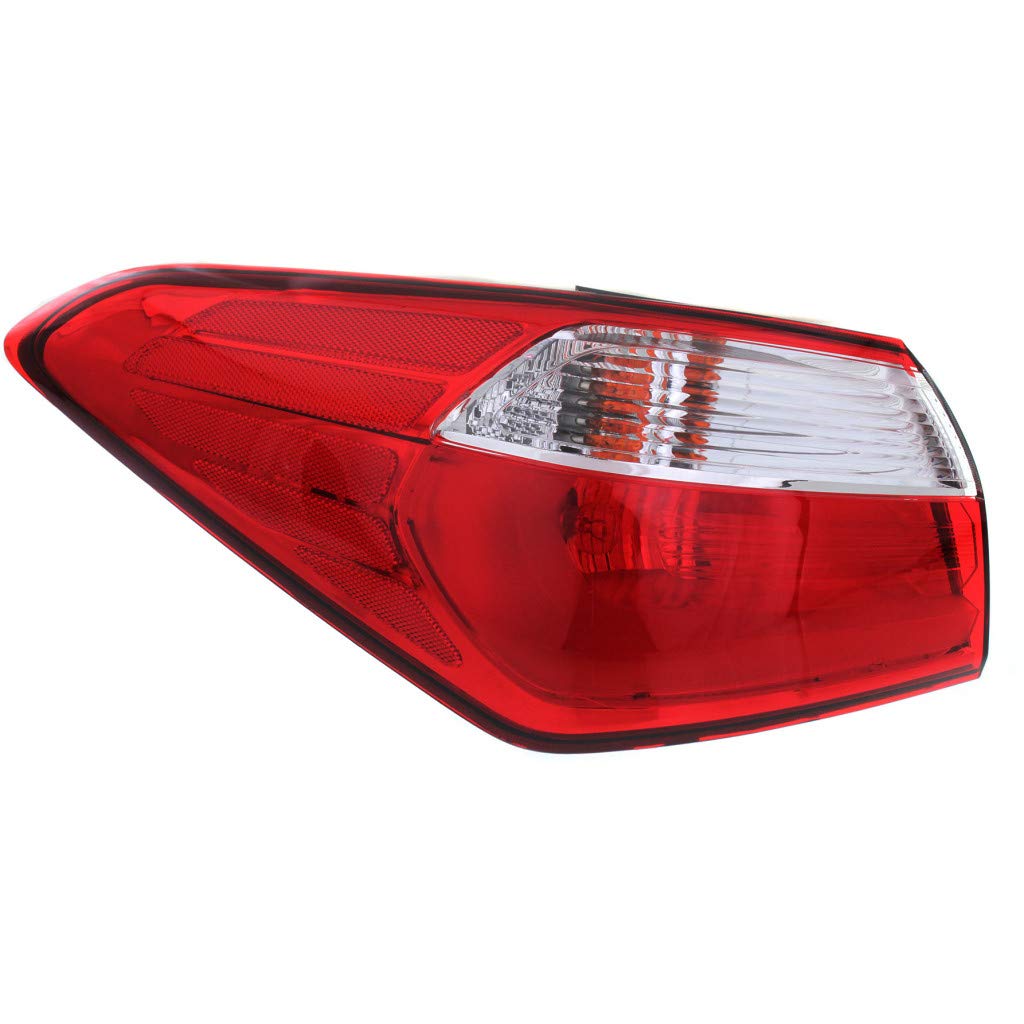 2014-2016 Kia Forte Driver Side Tail Light Assembly with Halogen Bulbs - DOT Certified Replacement for KI2804112 & 92401-A7000 | Perfect for Sedan Models & Night Driving Safety