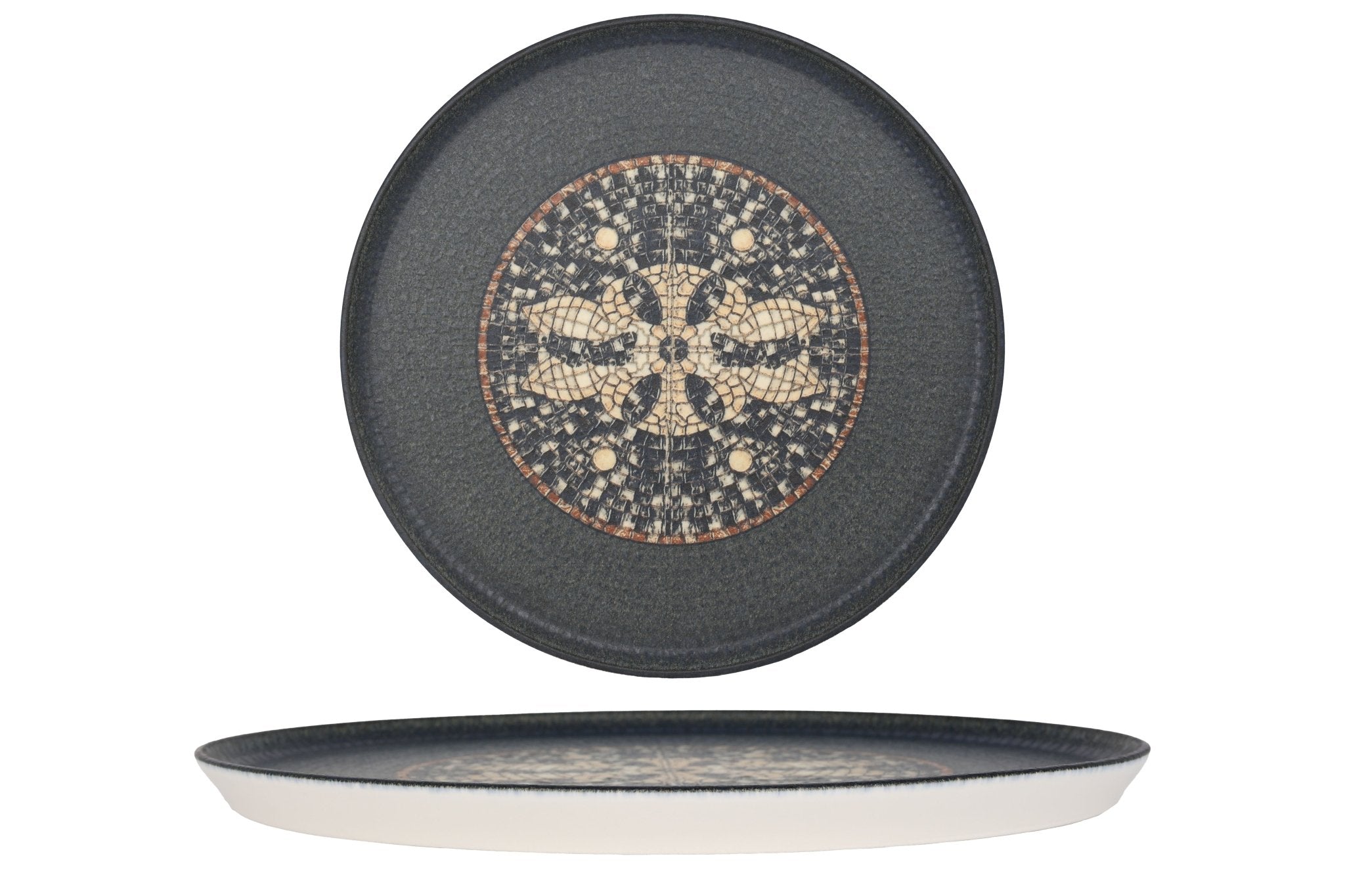 Premium Mesopotamia Dinnerware Set - 24-Piece Porcelain Tableware for 6, Elegant Dining Plates, Bowls & Mugs - Perfect for Dinner Parties, Holidays & Everyday Use