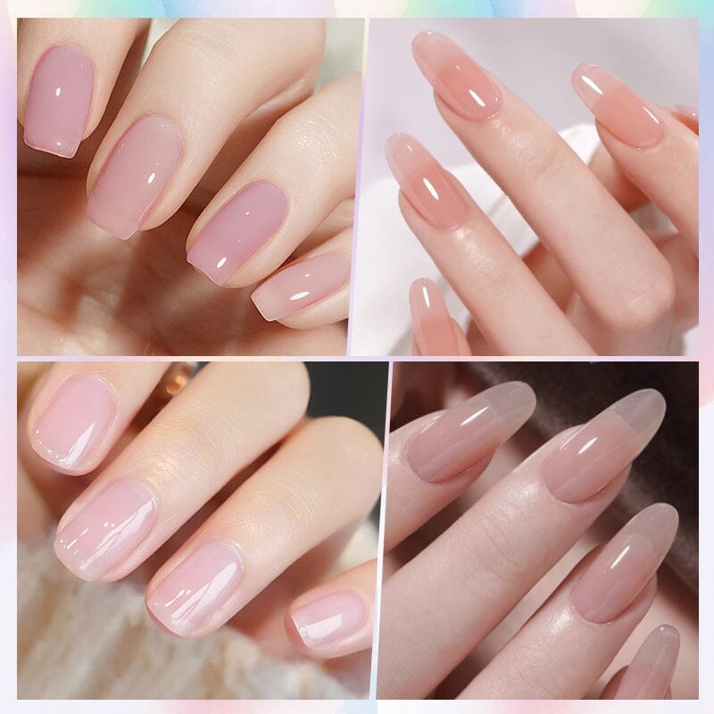 Jelly Gel Polish Set - JN75 & JN89 Colors - 10ml Nail Polish Kit for Professional Salon & Home Manicure - Long Lasting UV/LED Gel Nail Art for Women - Perfect for Parties, Weddings & Everyday Wear
