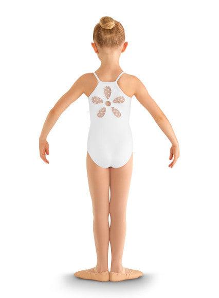 Bloch Girls Flower Mesh Back Camisole Top - Breathable Dance Leotard for Ballet, Jazz & Gymnastics - Perfect for Performances & Practice
